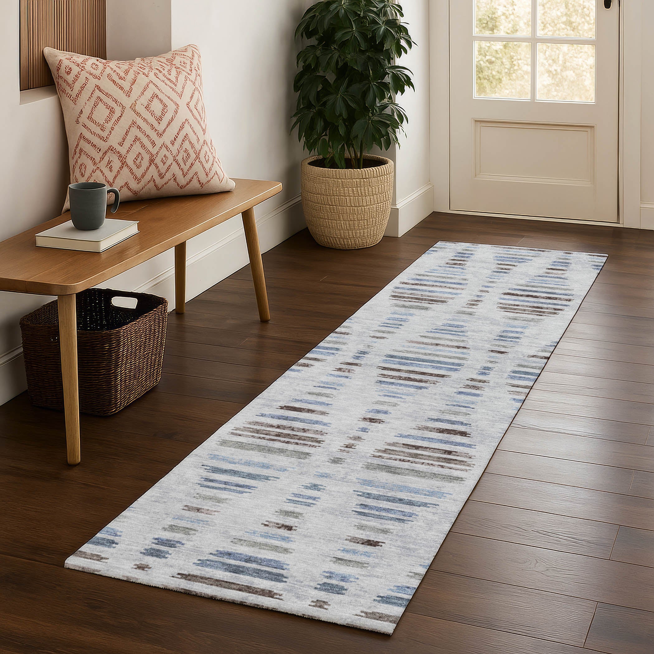 Jaipur Machine Washable Transitional Putty Ivory Rug 2'3" x 7'6" #shape_Runner
