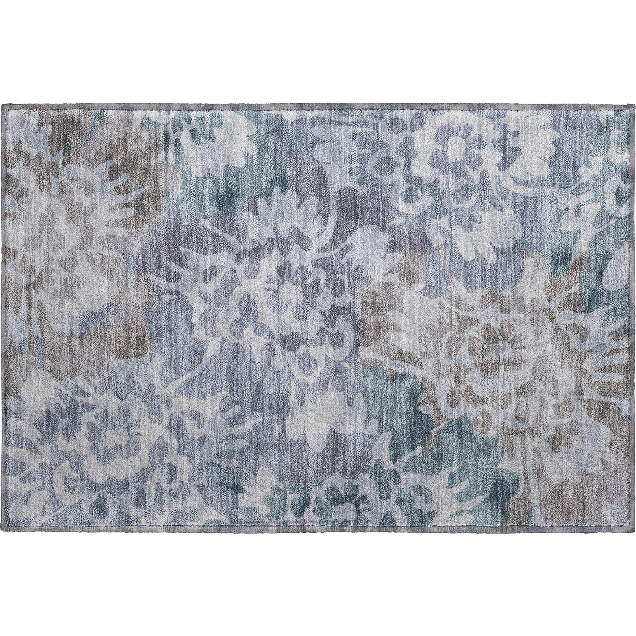 Tallinn Machine Washable Transitional Blue Rug 1'8" x 2'6" #shape_Rectangle