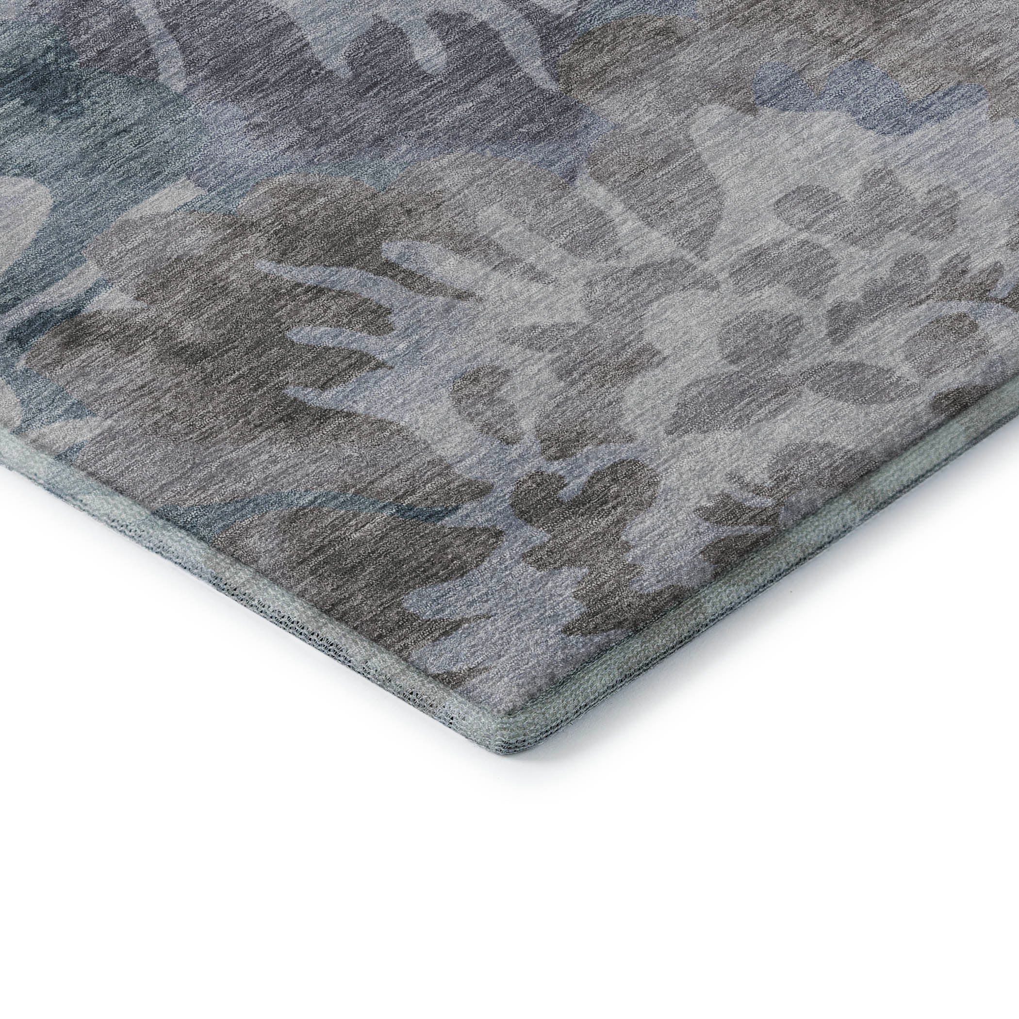 Tallinn Machine Washable Transitional Blue Rug 1'8" x 2'6" #shape_Rectangle