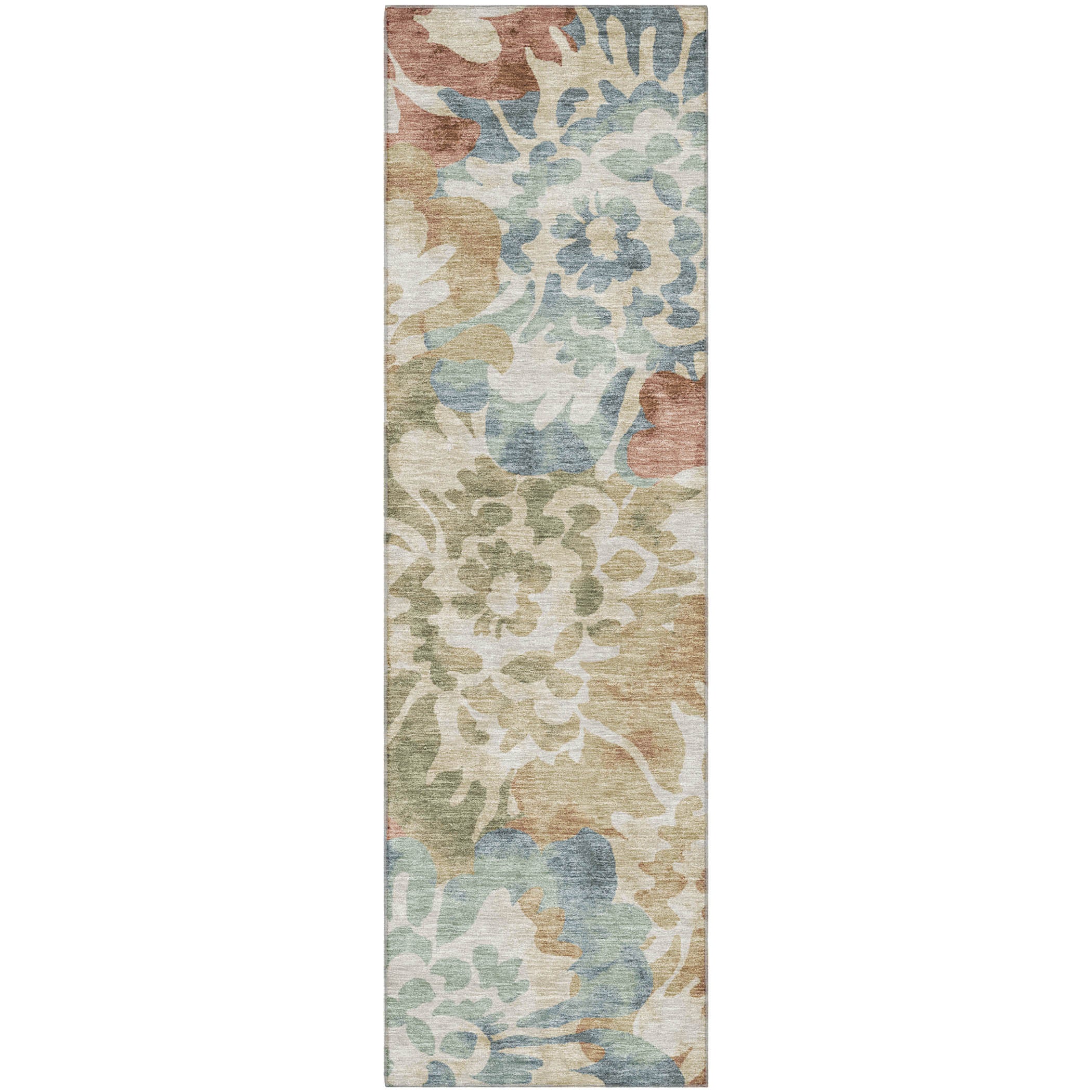 Tallinn Machine Washable Transitional Paprika Orange Rug 2'3" x 7'6" #shape_Runner
