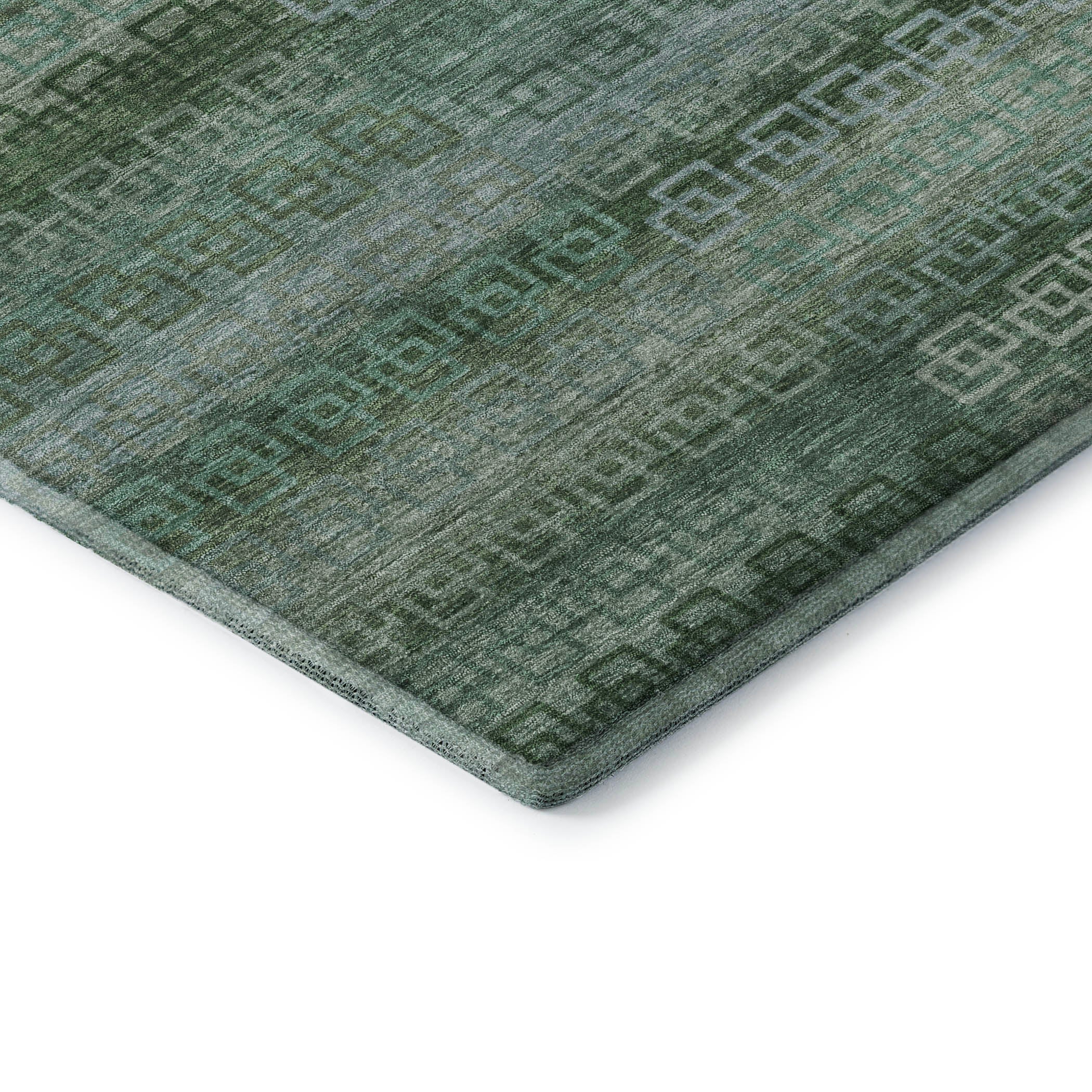 Valletta Machine Washable Transitional Aloe Green Rug 1'8" x 2'6" #shape_Rectangle
