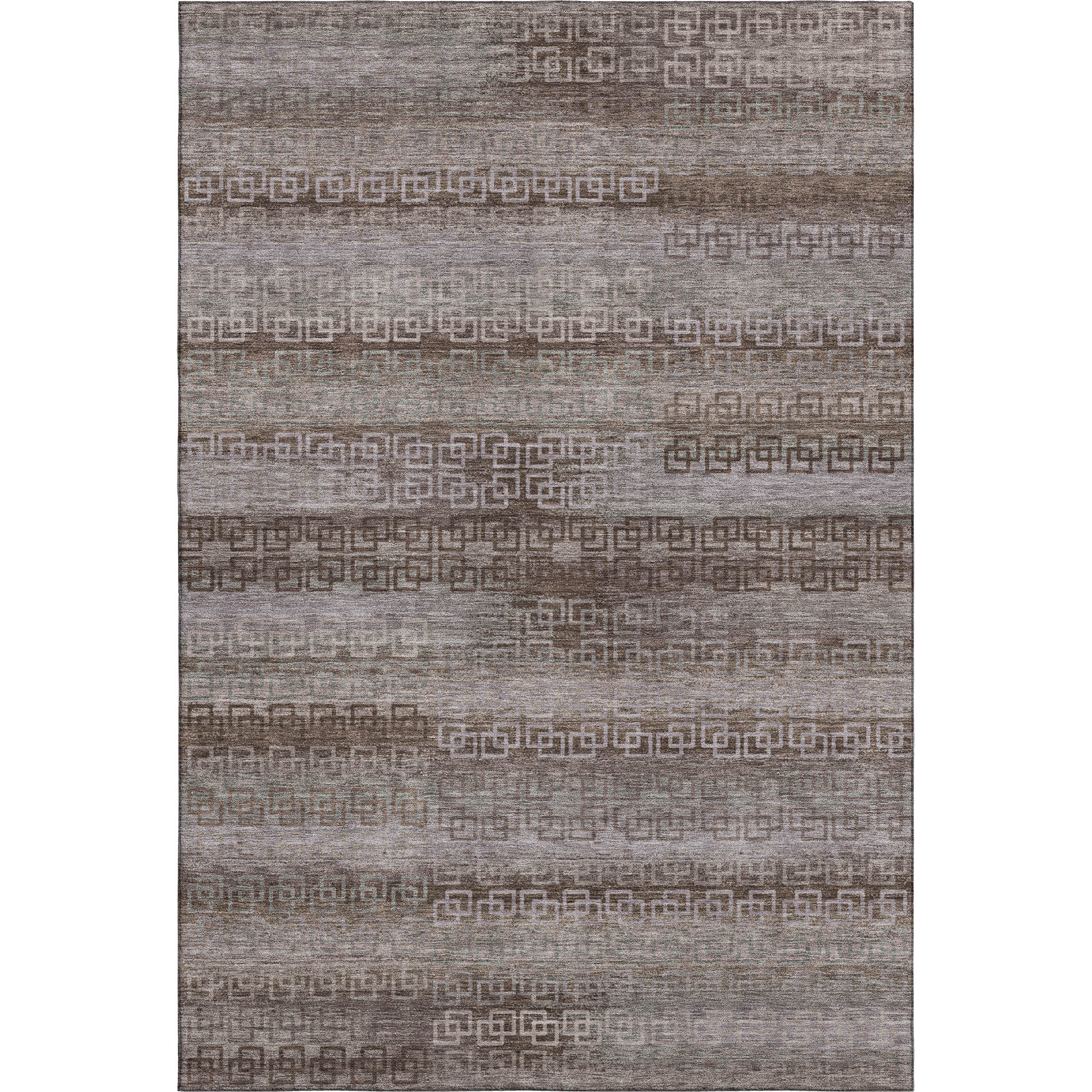 Valletta Machine Washable Transitional Chocolate Brown Rug 2'6" x 3'10" #shape_Rectangle