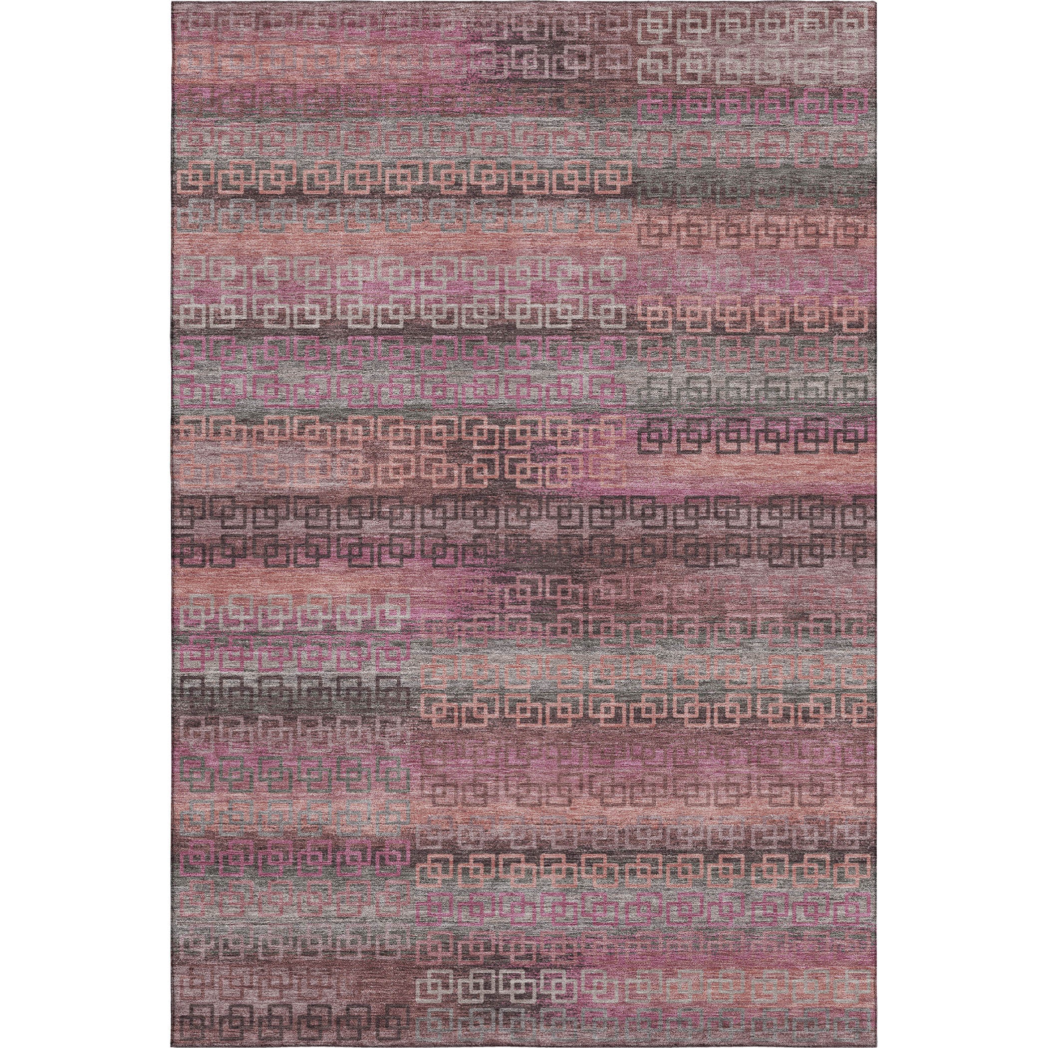 Valletta Machine Washable Transitional Pink Rug 2'6" x 3'10" #shape_Rectangle