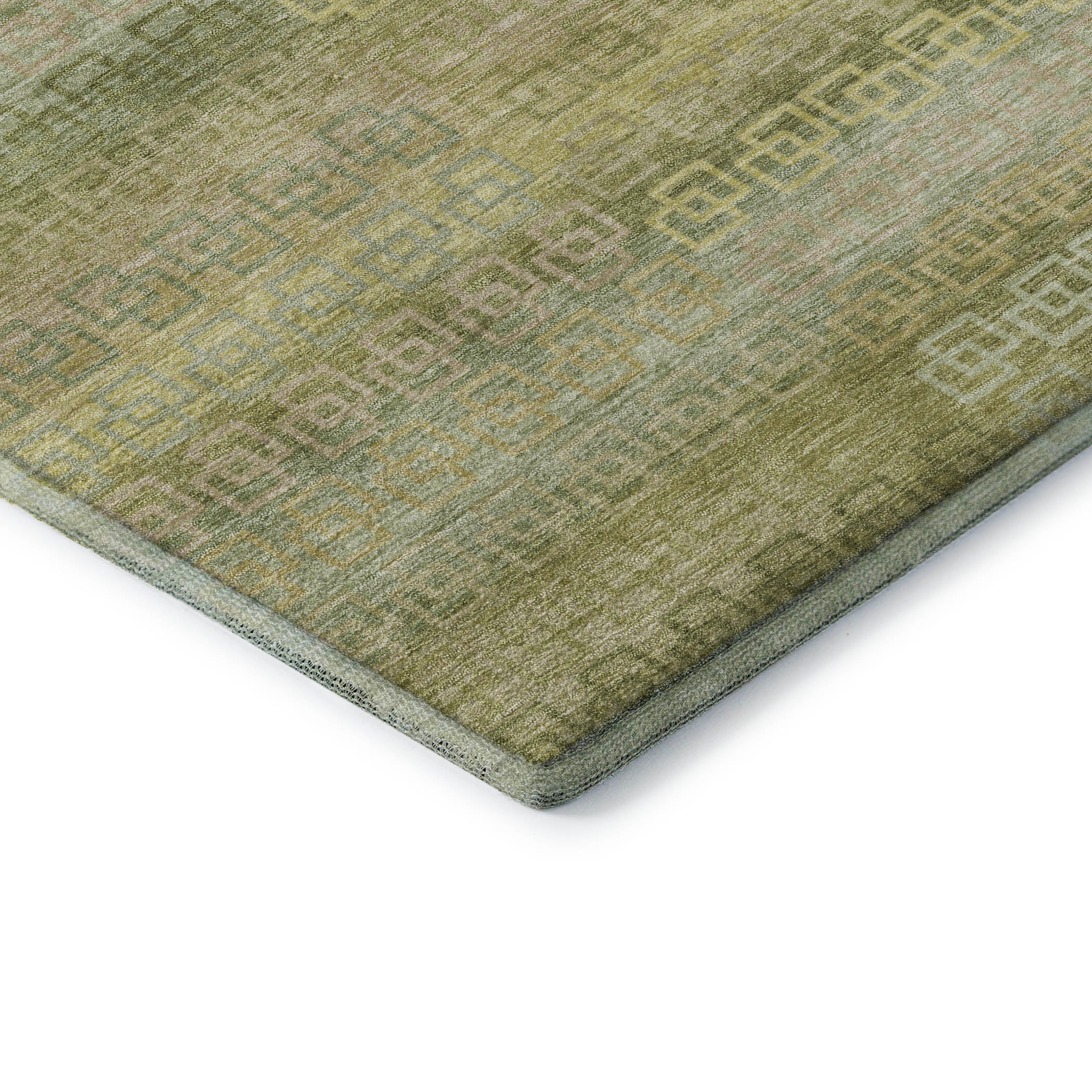 Valletta Machine Washable Transitional Sage Green Rug 1'8" x 2'6" #shape_Rectangle