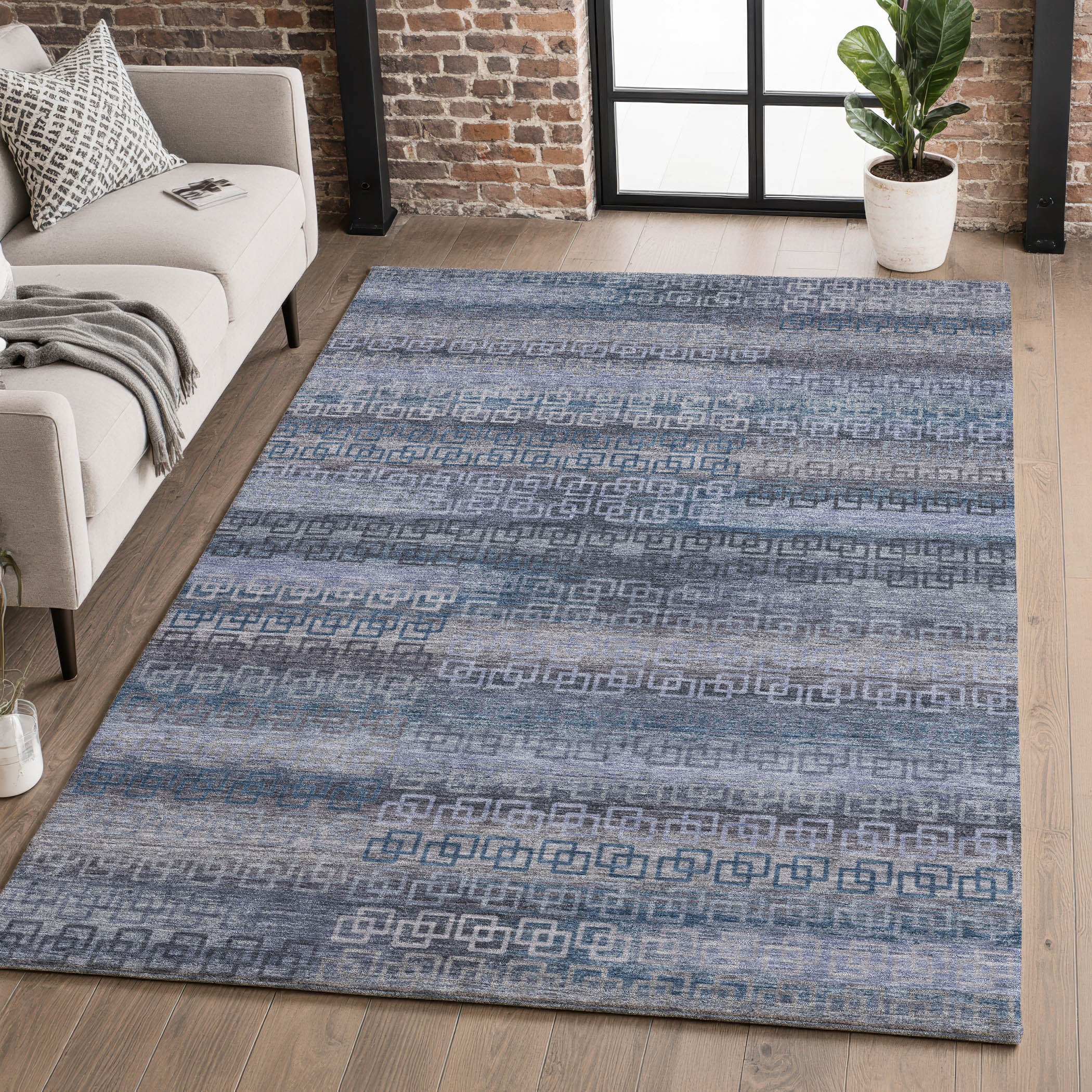 Valletta Machine Washable Transitional Taupe Brown Rug 2'6" x 3'10" #shape_Rectangle