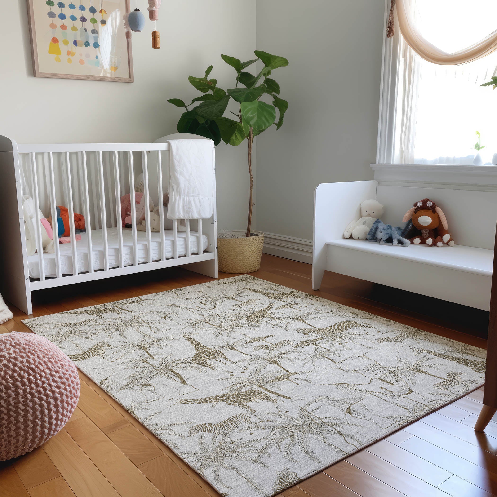 Salzburg Machine Washable Tropical Fog Gray Rug 2'6" x 3'10" #shape_Rectangle