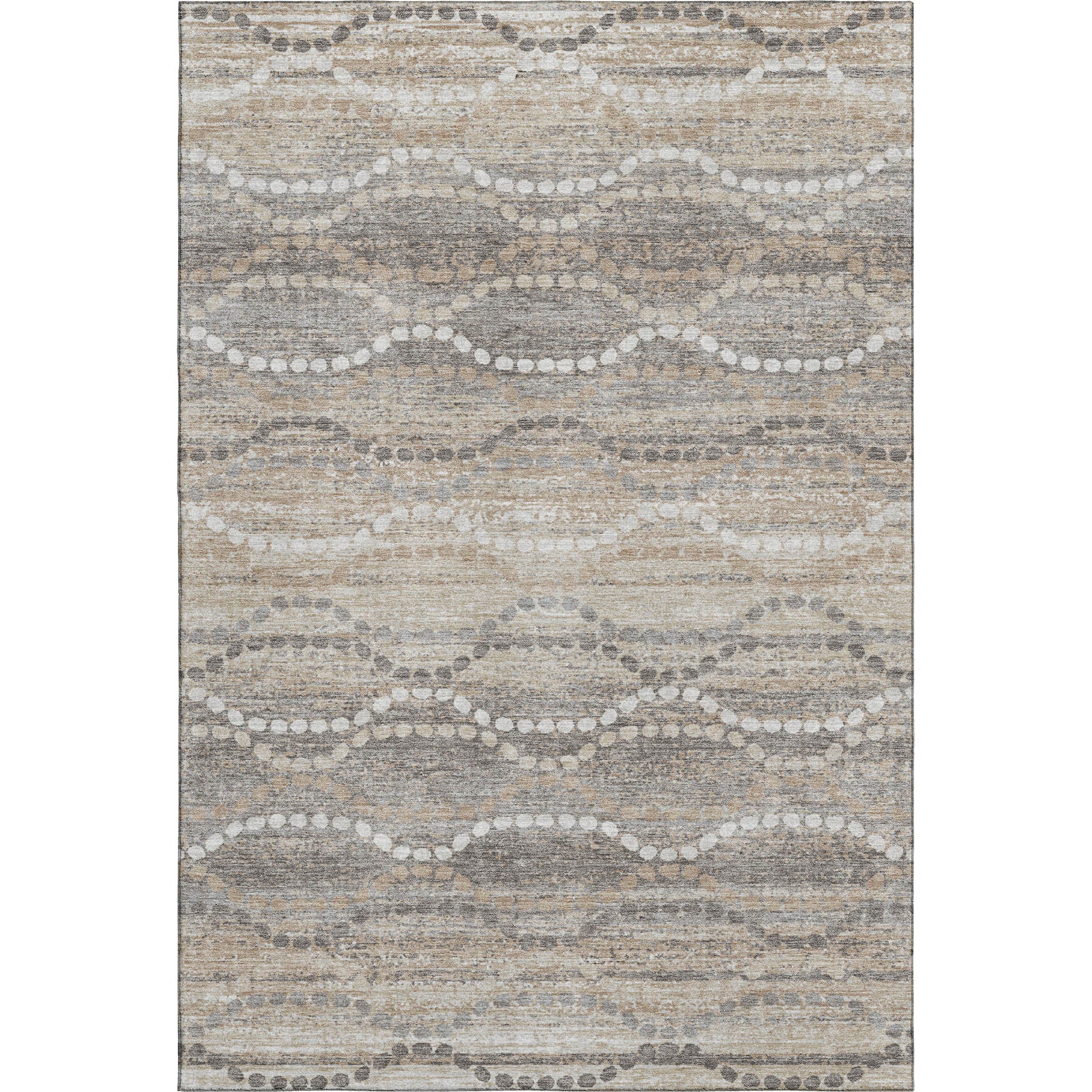 Queenstown Machine Washable Transitional Beige Brown Rug 2'6" x 3'10" #shape_Rectangle