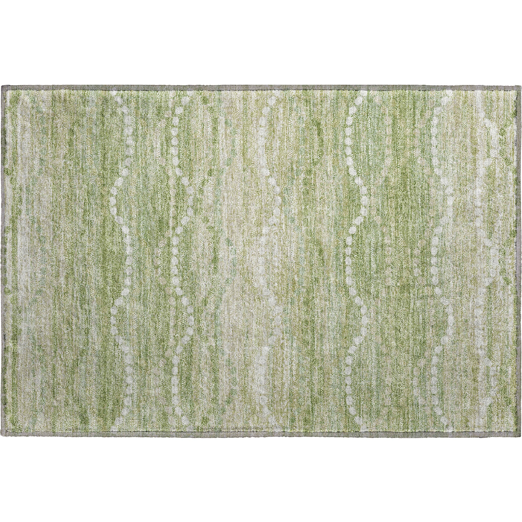 Queenstown Machine Washable Transitional Sage Green Rug 1'8" x 2'6" #shape_Rectangle