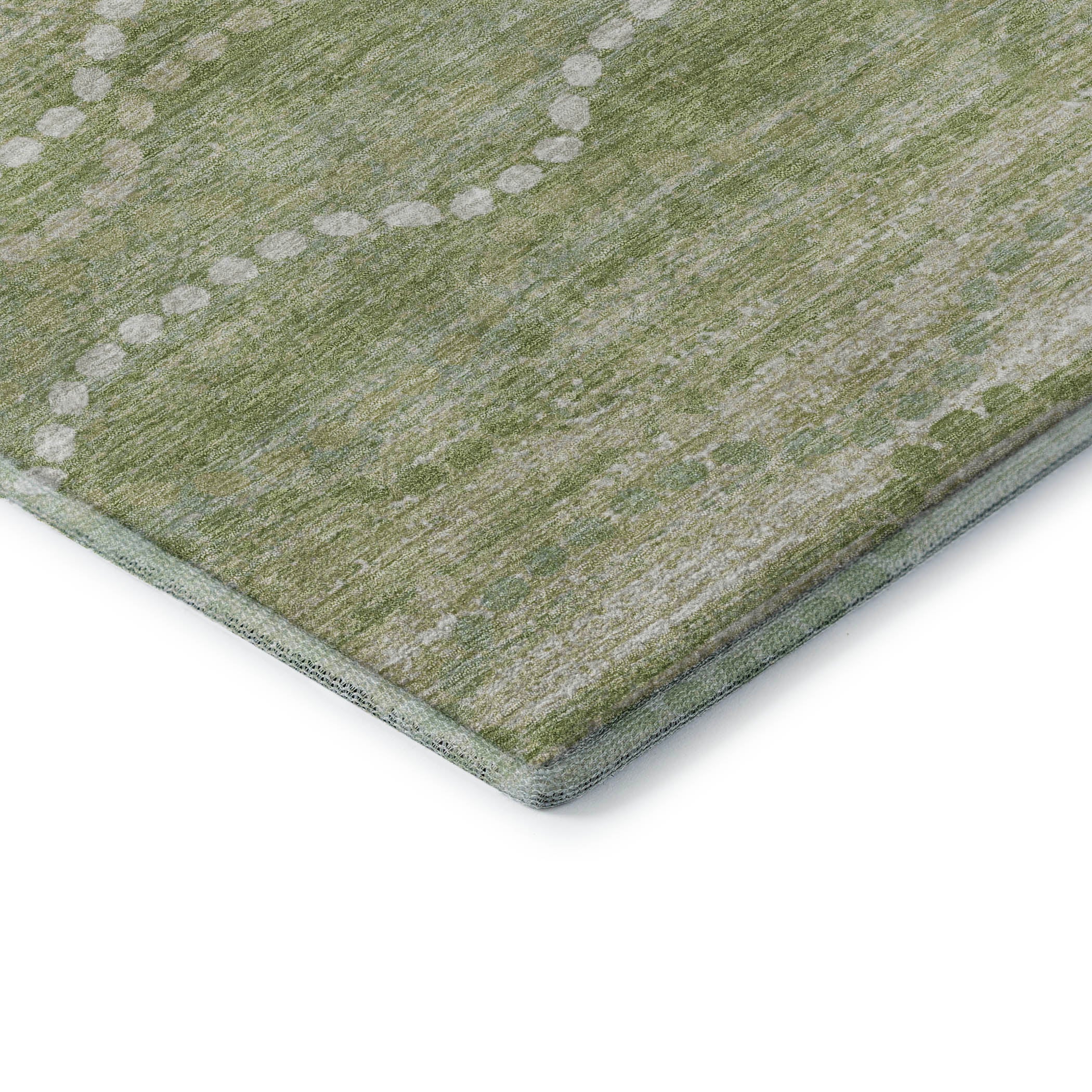 Queenstown Machine Washable Transitional Sage Green Rug 1'8" x 2'6" #shape_Rectangle