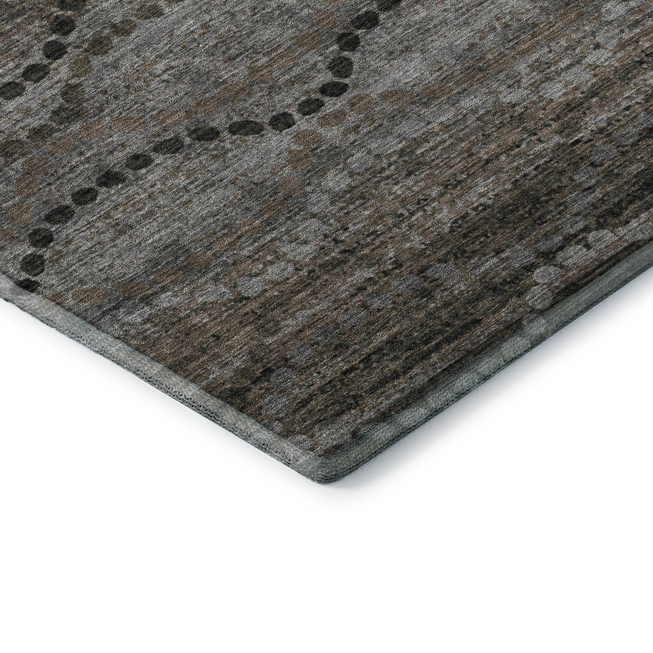 Athens Machine Washable Transitional Chocolate Brown Rug 1'8" x 2'6" #shape_Rectangle