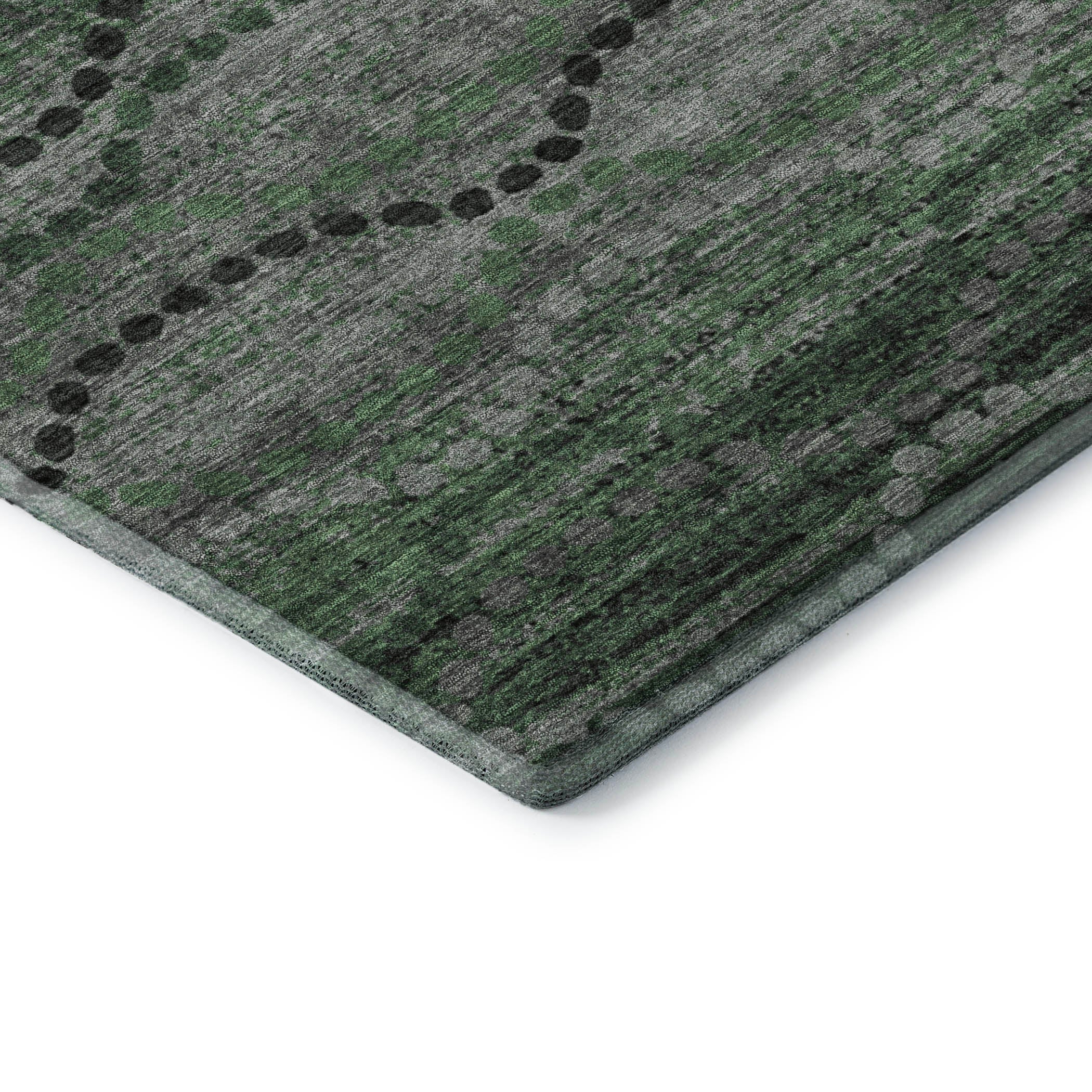 Athens Machine Washable Transitional Olive Green Rug 1'8" x 2'6" #shape_Rectangle