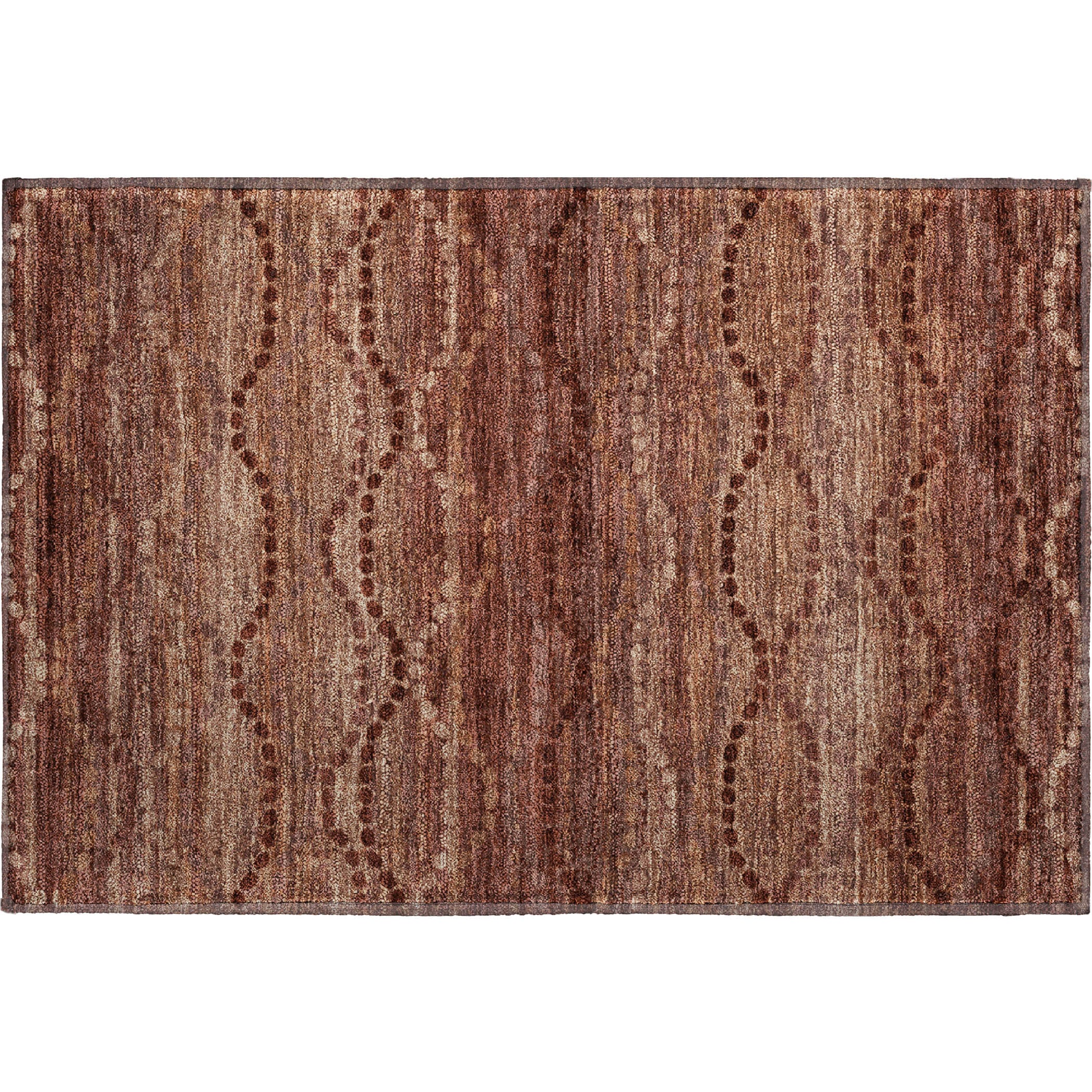 Athens Machine Washable Transitional Paprika Orange Rug 1'8" x 2'6" #shape_Rectangle