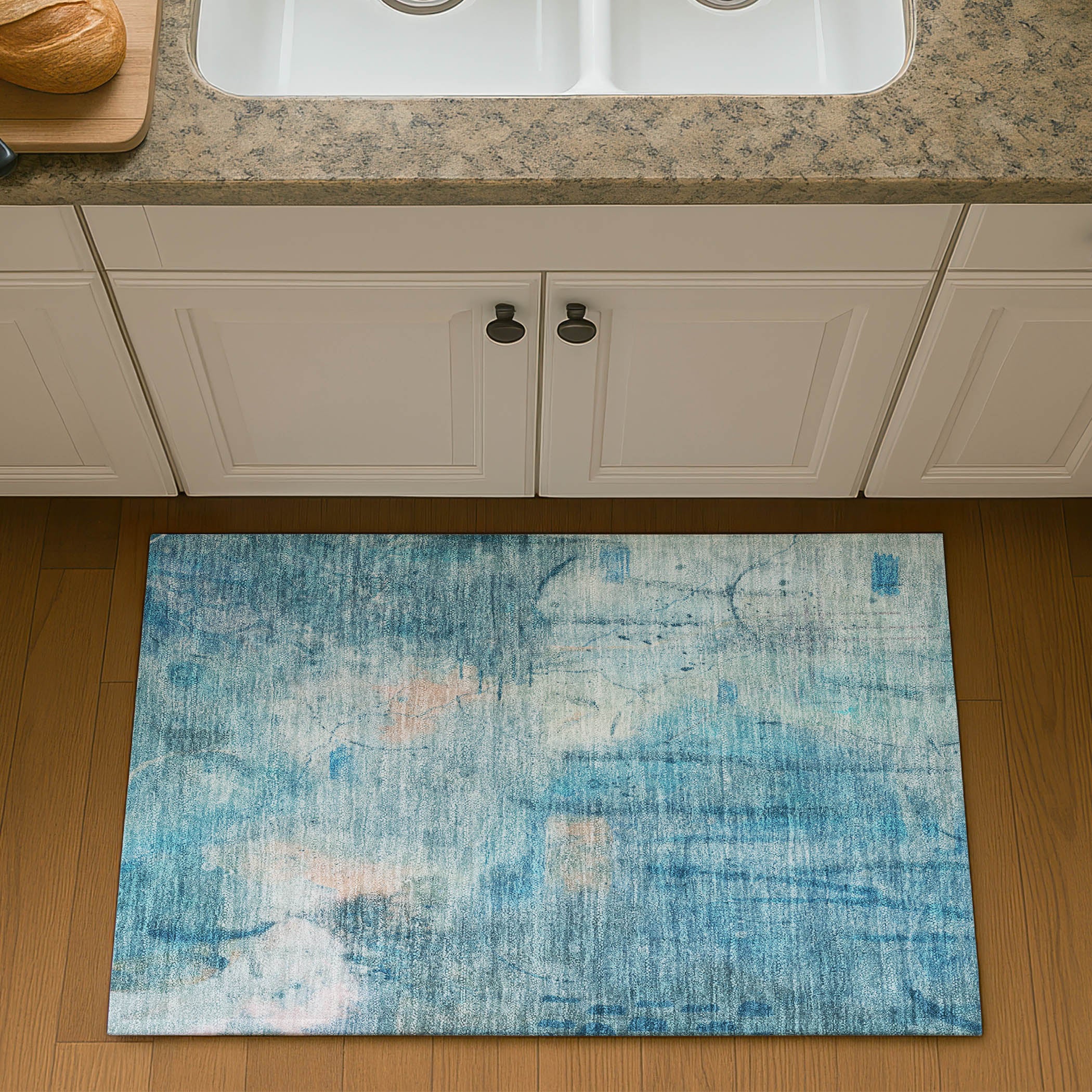 Cusco Machine Washable Transitional Blue Rug 1'8" x 2'6" #shape_Rectangle