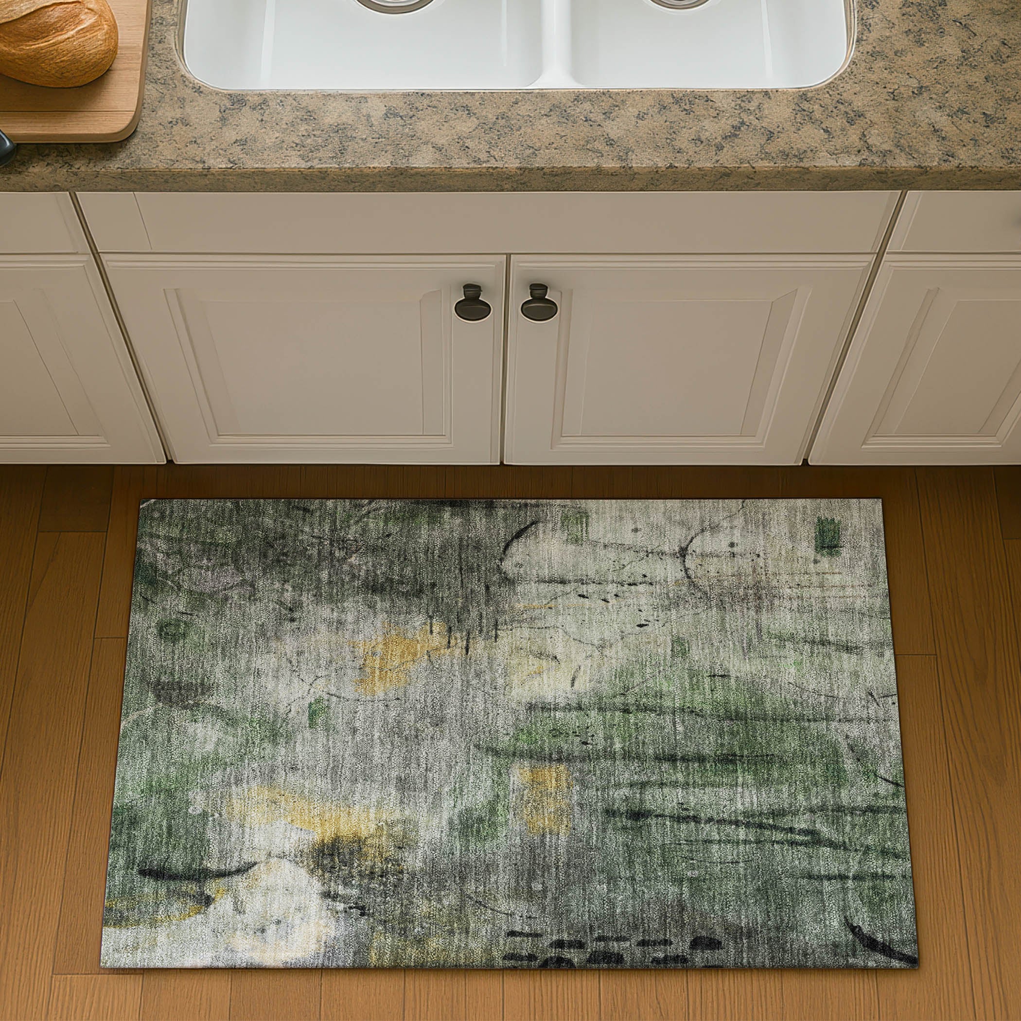 Cusco Machine Washable Transitional Pewter Gray Rug 1'8" x 2'6" #shape_Rectangle