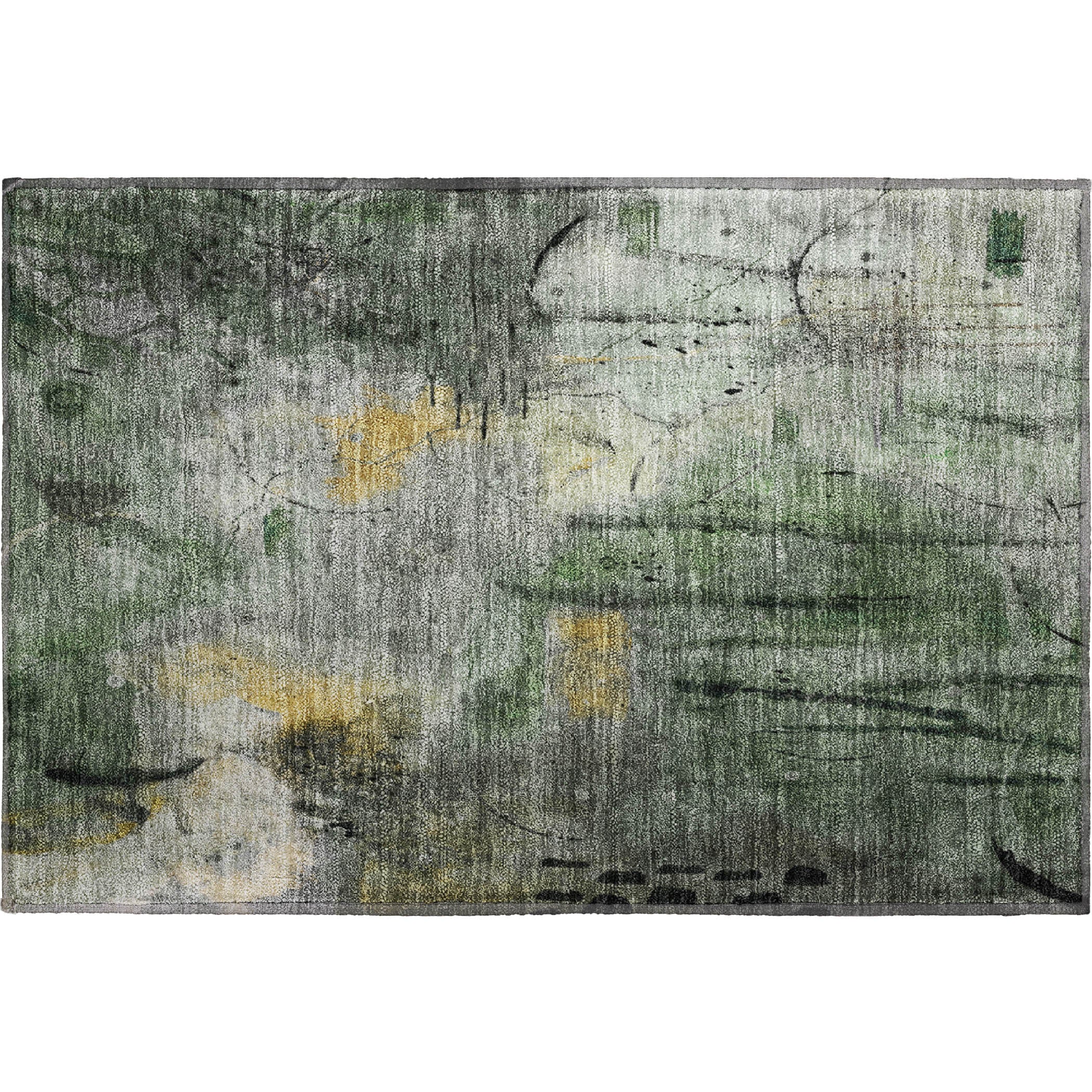 Cusco Machine Washable Transitional Pewter Gray Rug 1'8" x 2'6" #shape_Rectangle