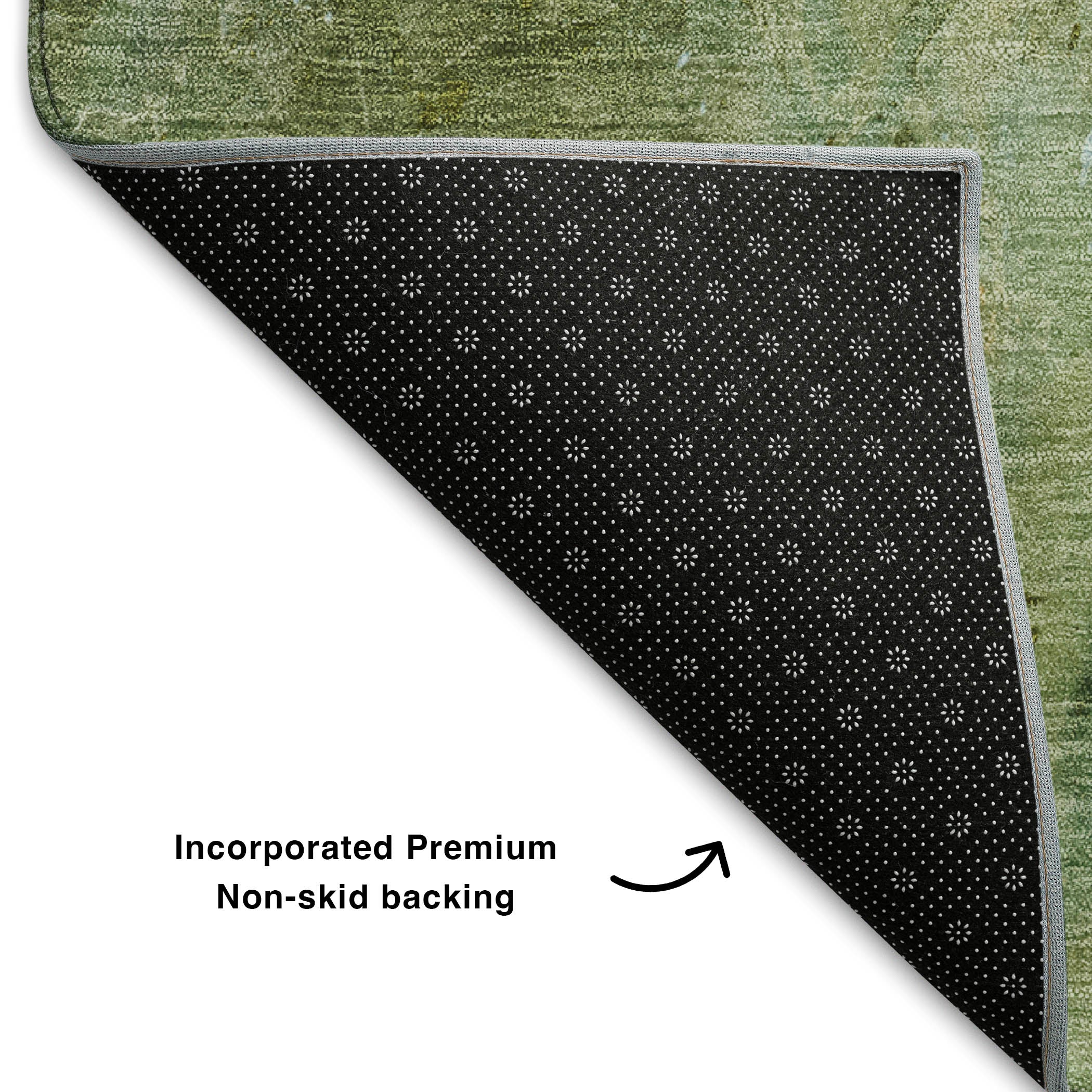 Cusco Machine Washable Transitional Sage Green Rug 1'8" x 2'6" #shape_Rectangle
