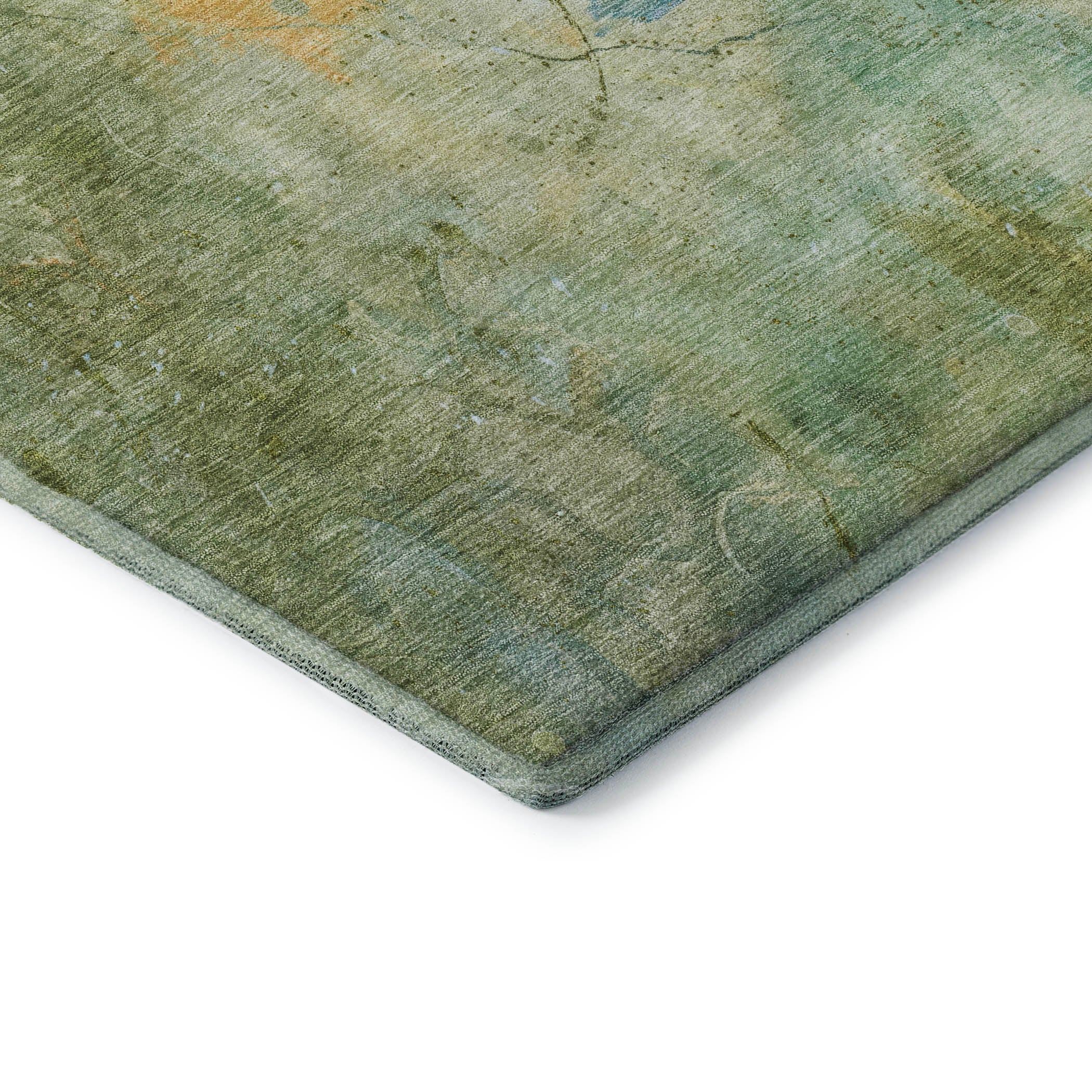 Cusco Machine Washable Transitional Sage Green Rug 1'8" x 2'6" #shape_Rectangle