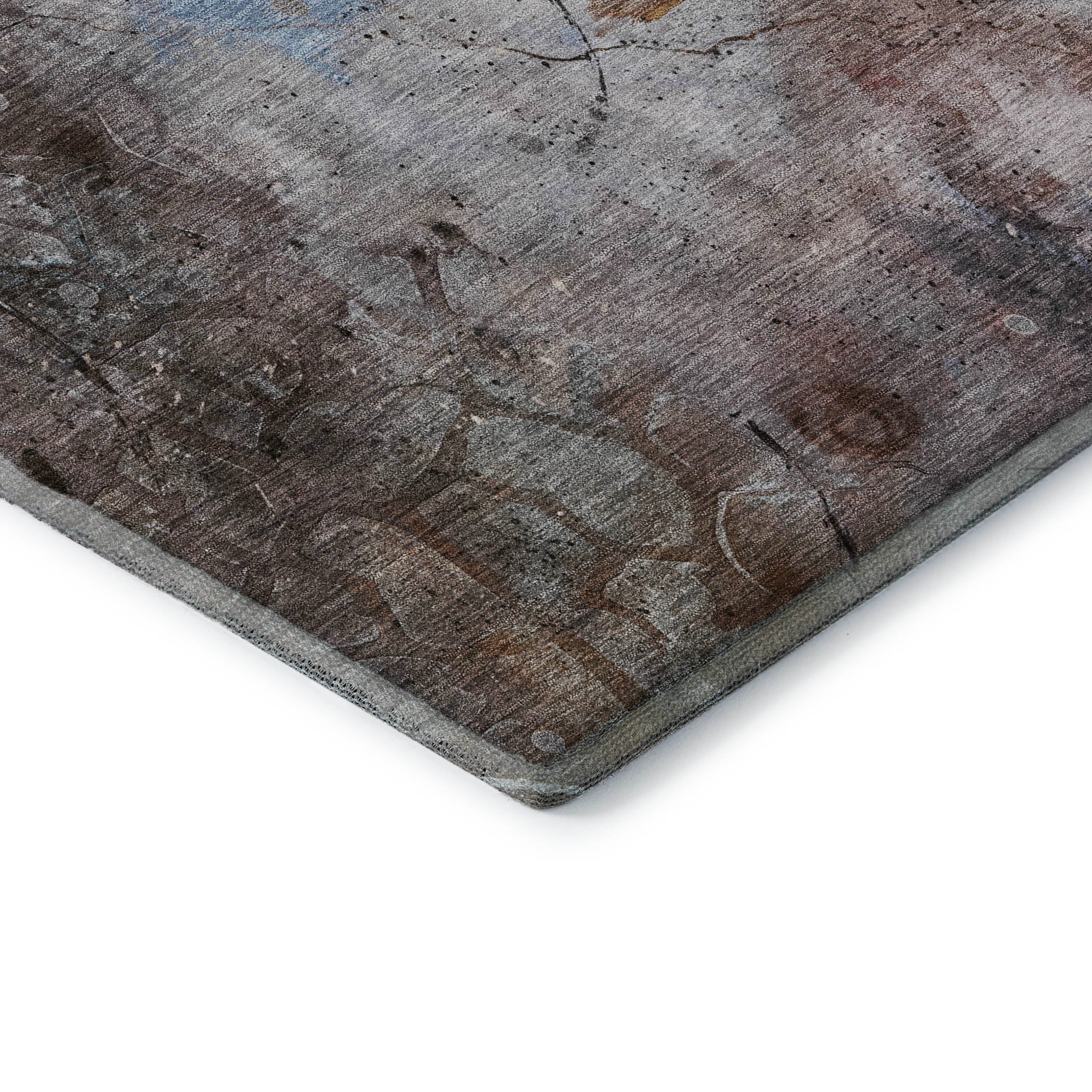 Cusco Machine Washable Transitional Taupe Brown Rug 1'8" x 2'6" #shape_Rectangle