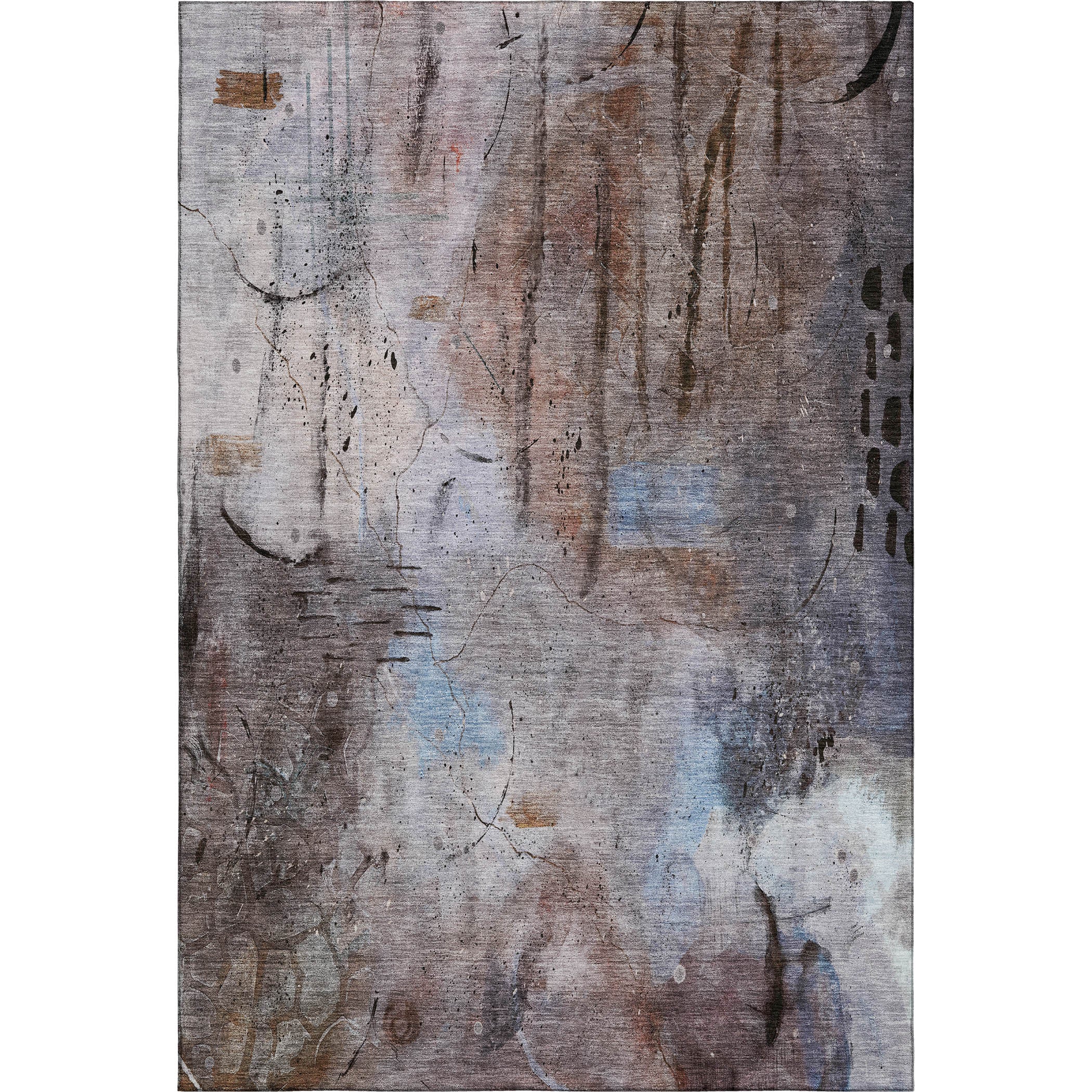 Cusco Machine Washable Transitional Taupe Brown Rug 2'6" x 3'10" #shape_Rectangle