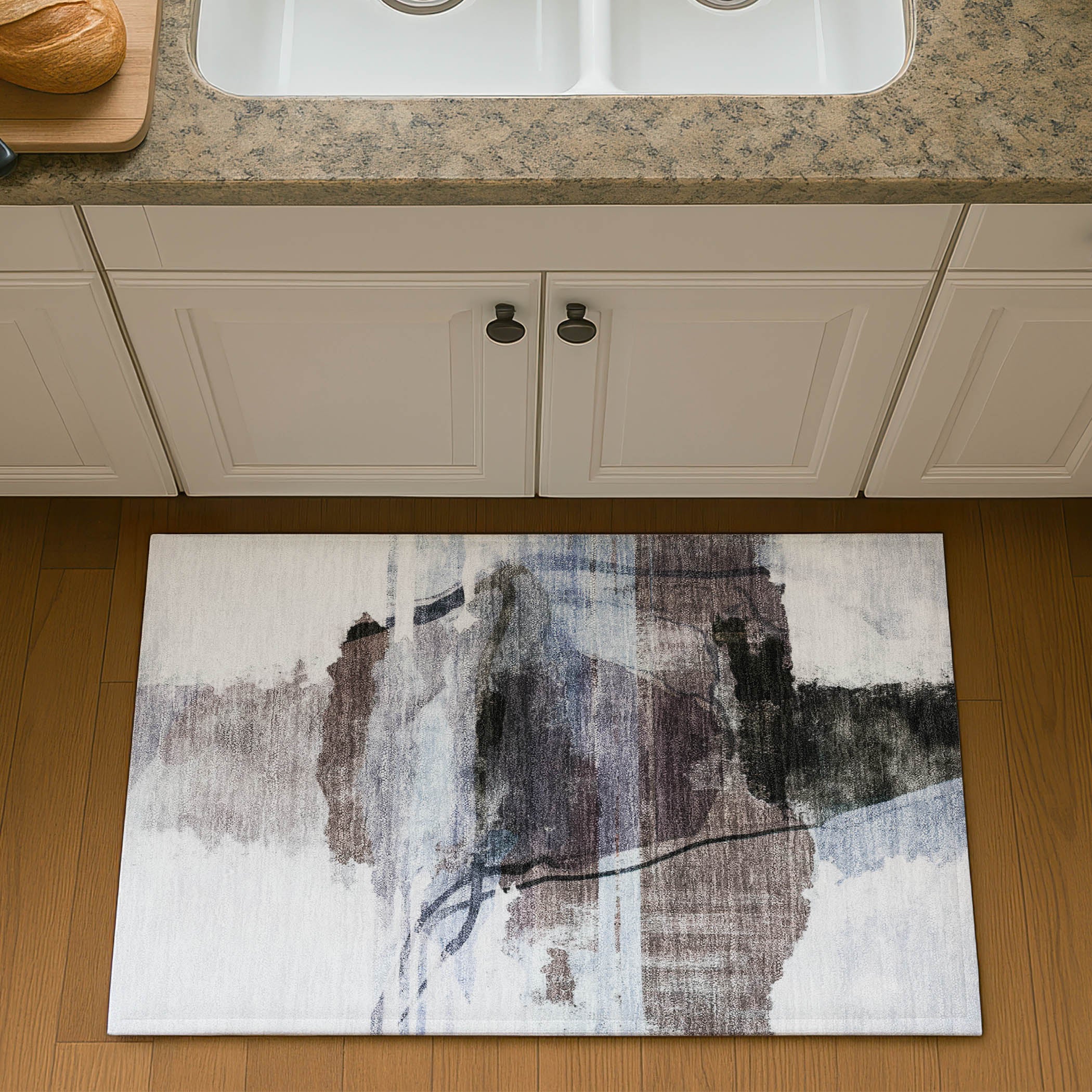 Sarajevo Machine Washable Transitional Brown Rug 1'8" x 2'6" #shape_Rectangle