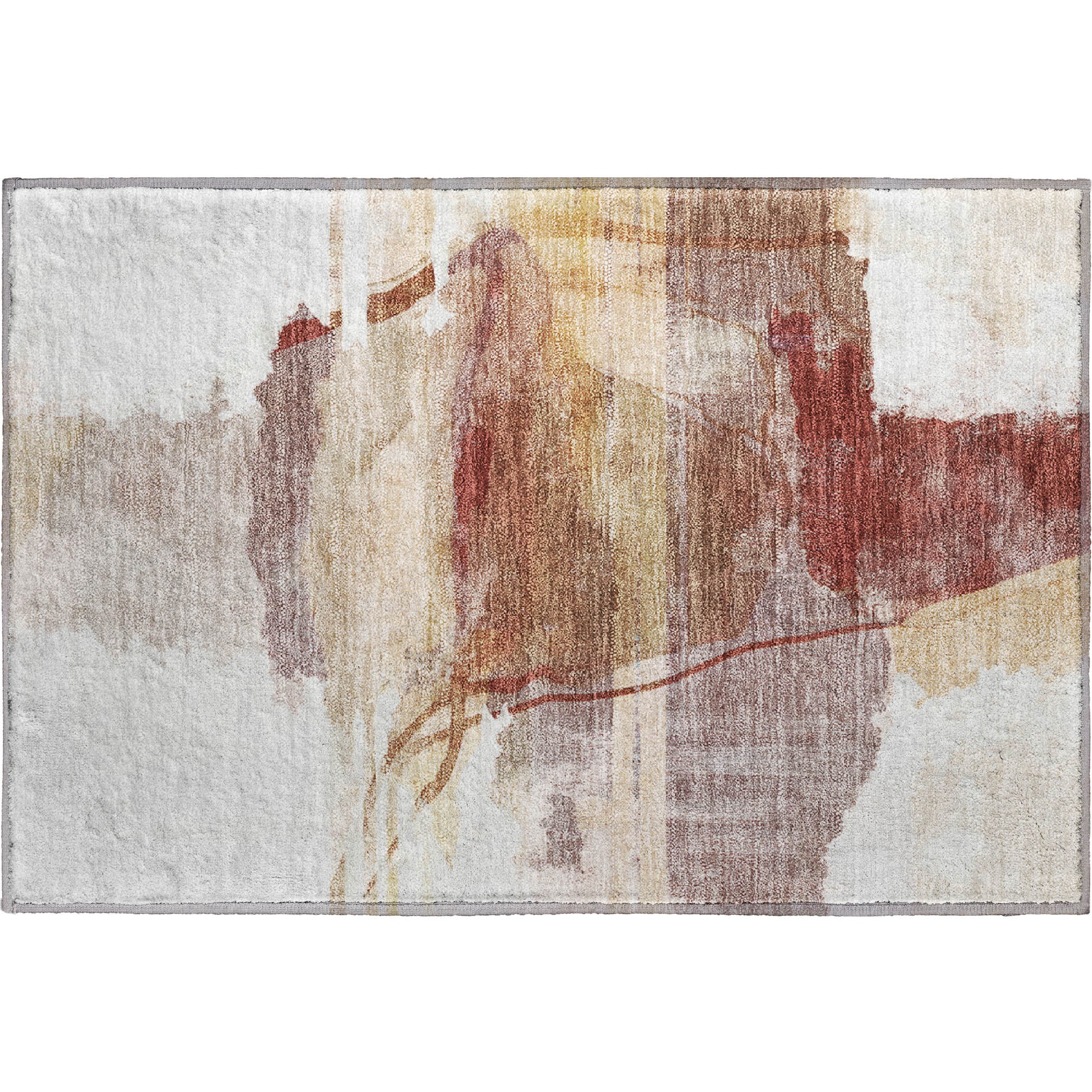 Sarajevo Machine Washable Transitional Terracotta Orange Rug 1'8" x 2'6" #shape_Rectangle