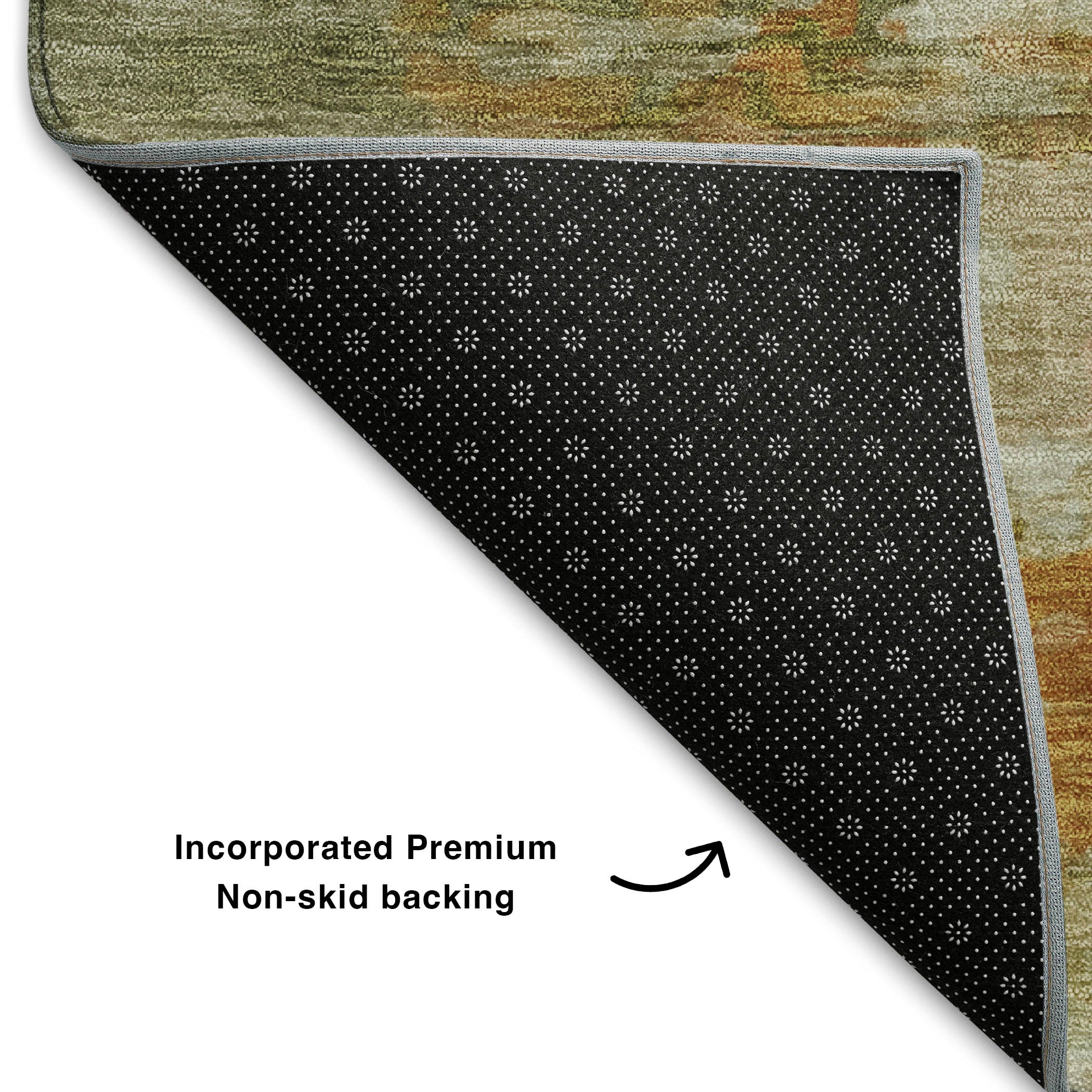 Sarajevo Machine Washable Transitional Aloe Green Rug 1'8" x 2'6" #shape_Rectangle