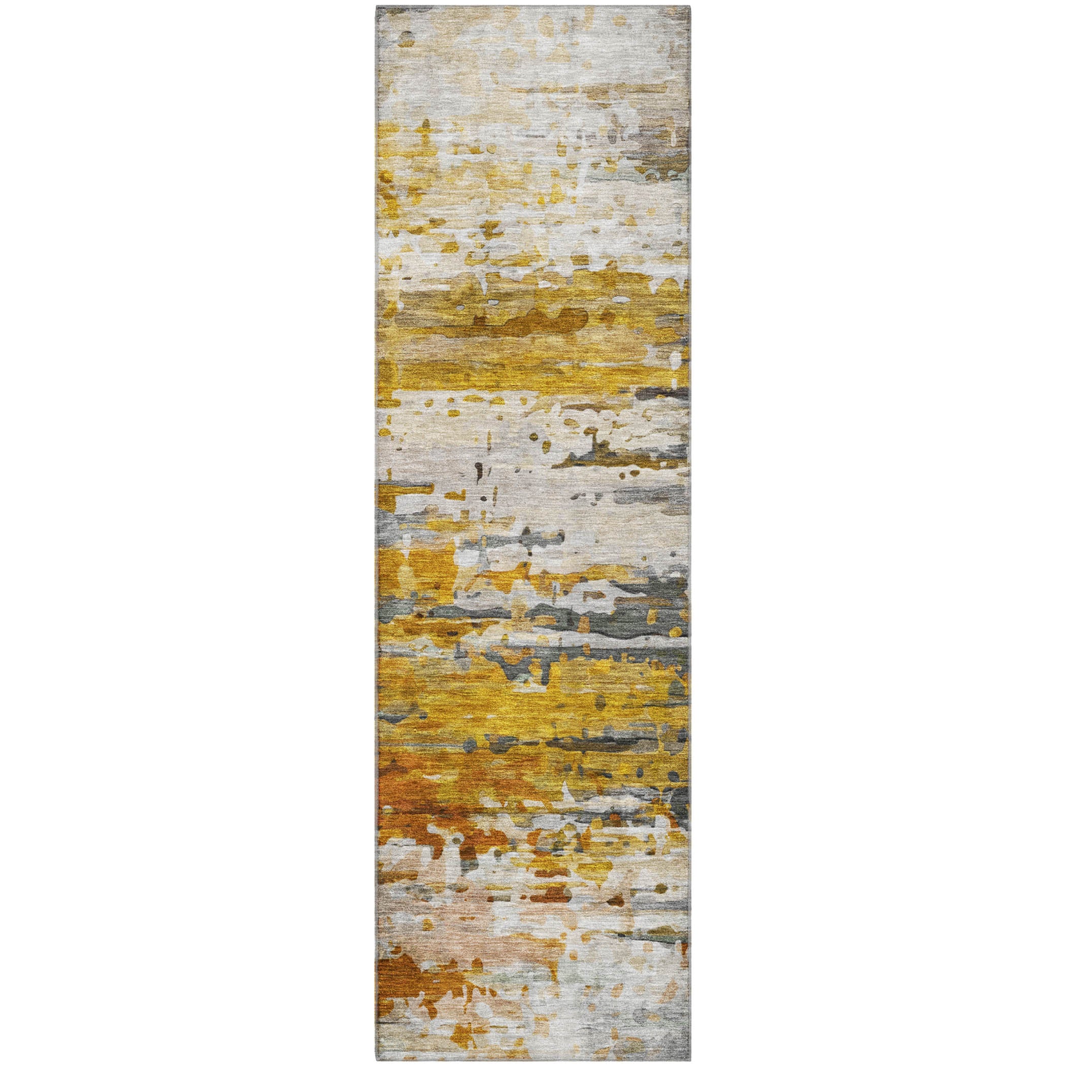 Sarajevo Machine Washable Transitional Copper Orange Rug 2'3" x 7'6" #shape_Runner