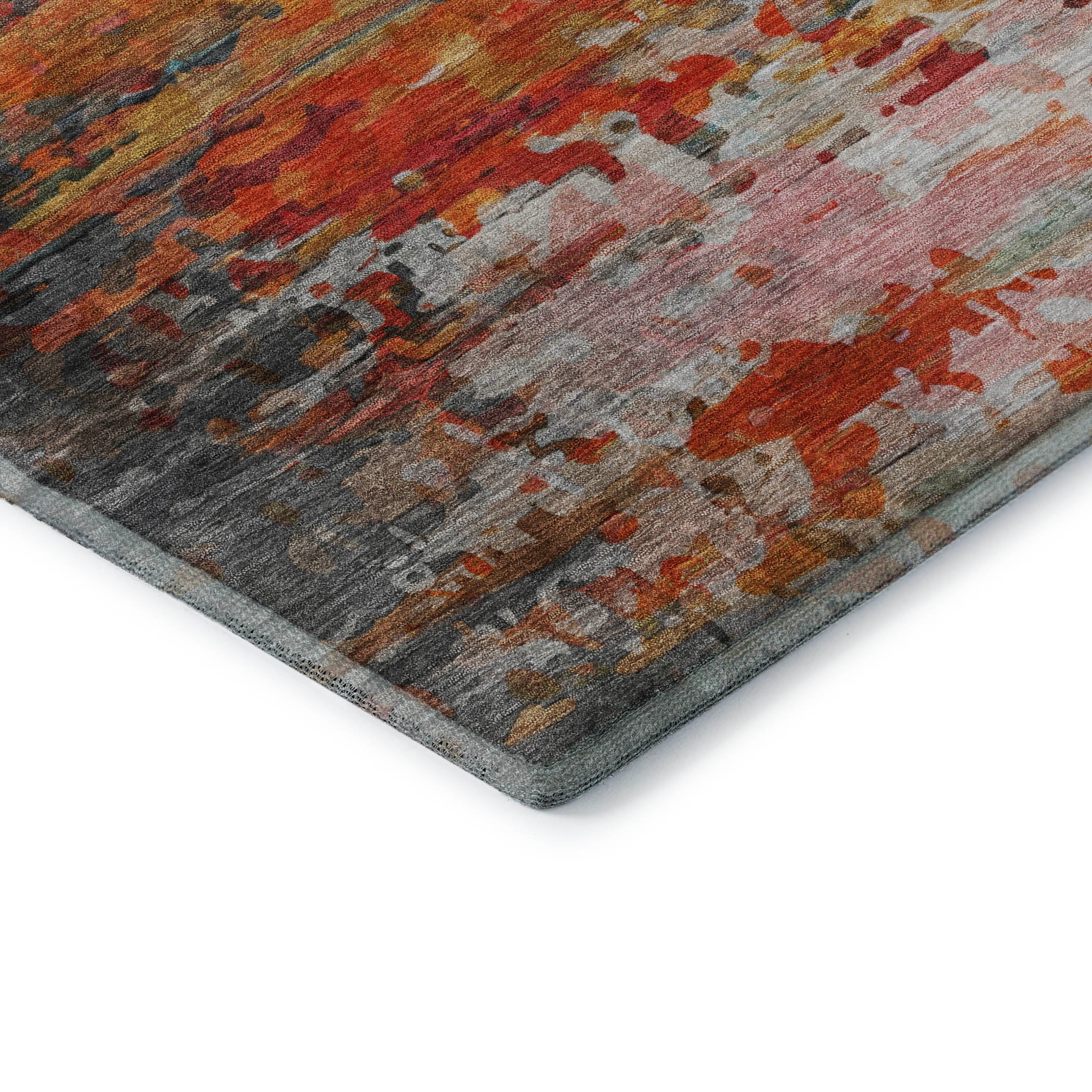 Sarajevo Machine Washable Transitional Terracotta Orange Rug 1'8" x 2'6" #shape_Rectangle