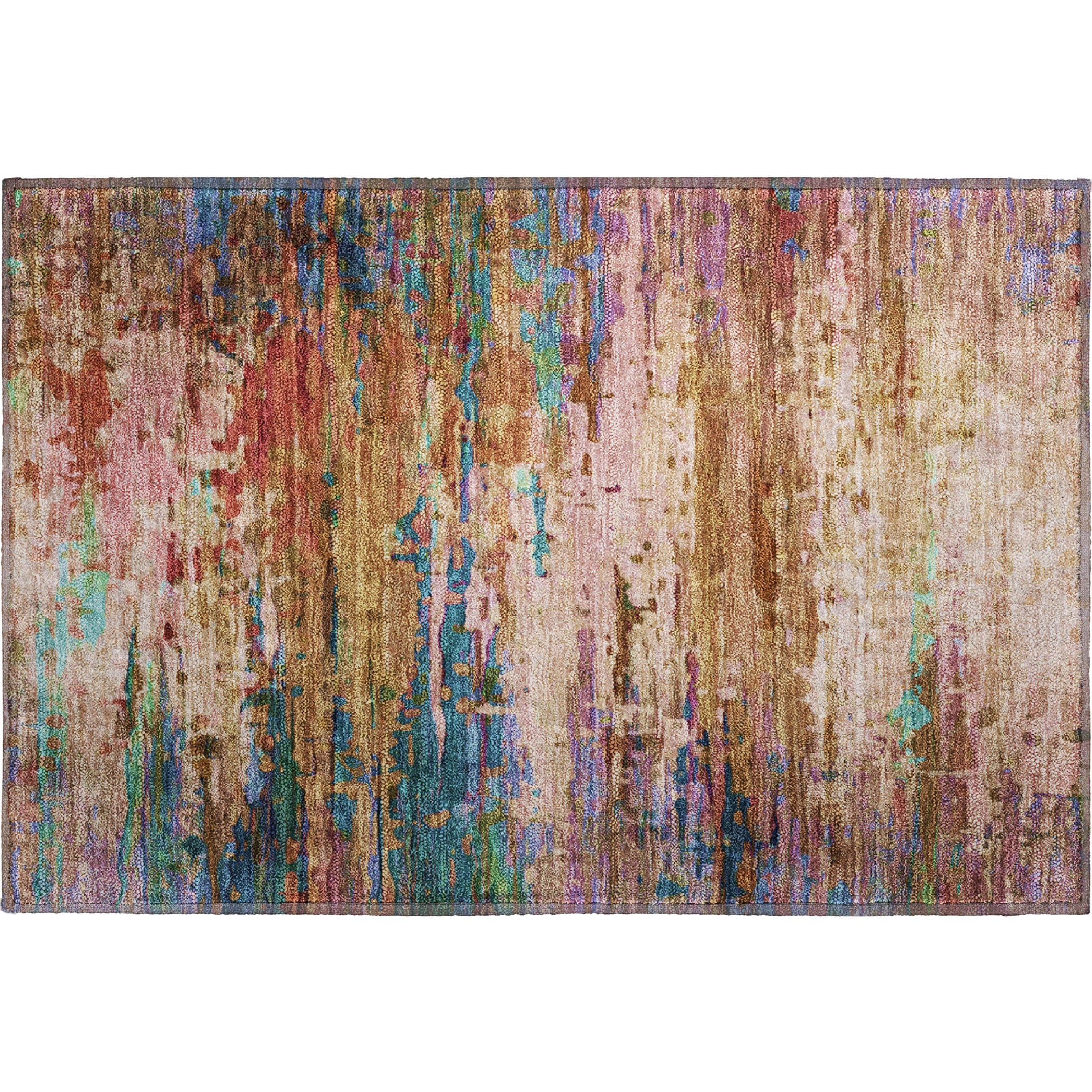 Oaxaca Machine Washable Transitional Sage Green Rug 1'8" x 2'6" #shape_Rectangle