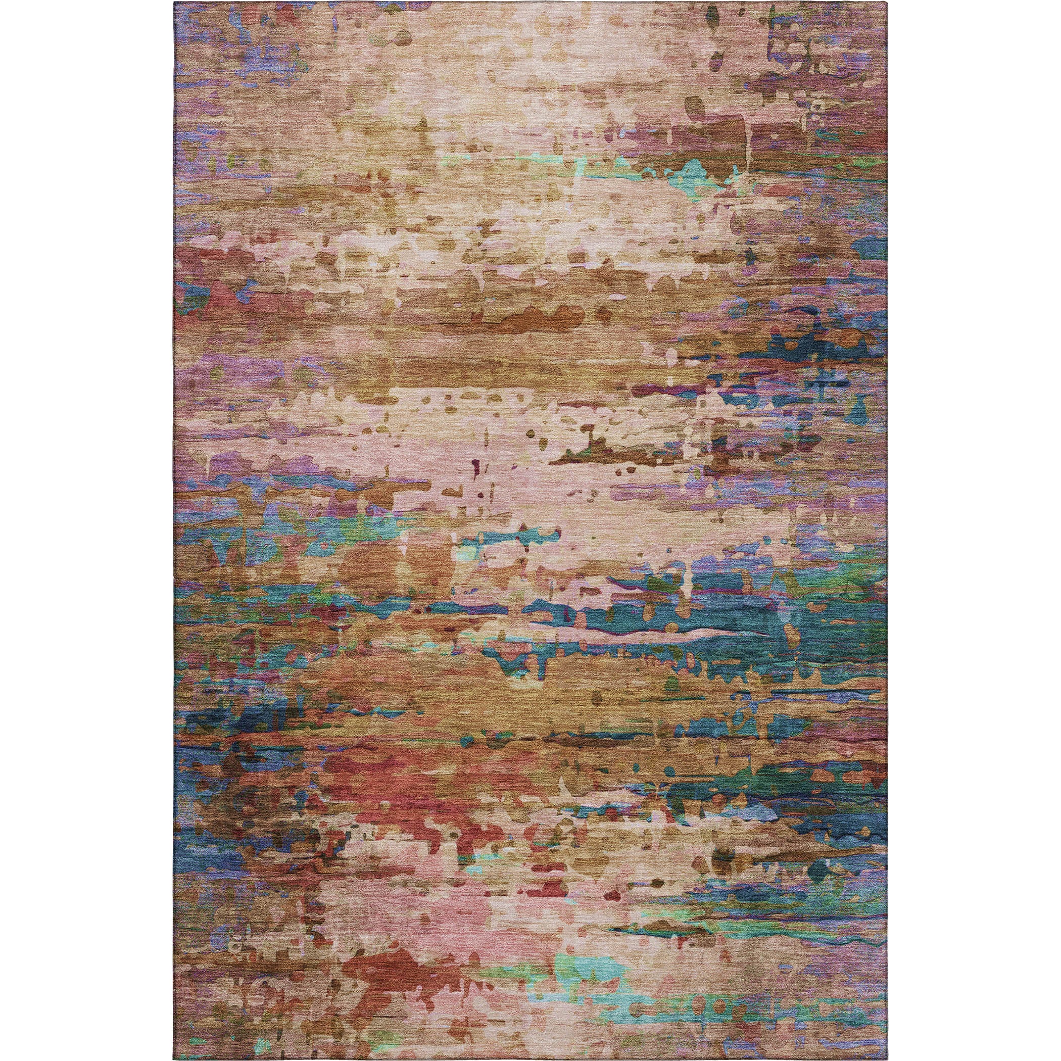 Oaxaca Machine Washable Transitional Sage Green Rug 2'6" x 3'10" #shape_Rectangle