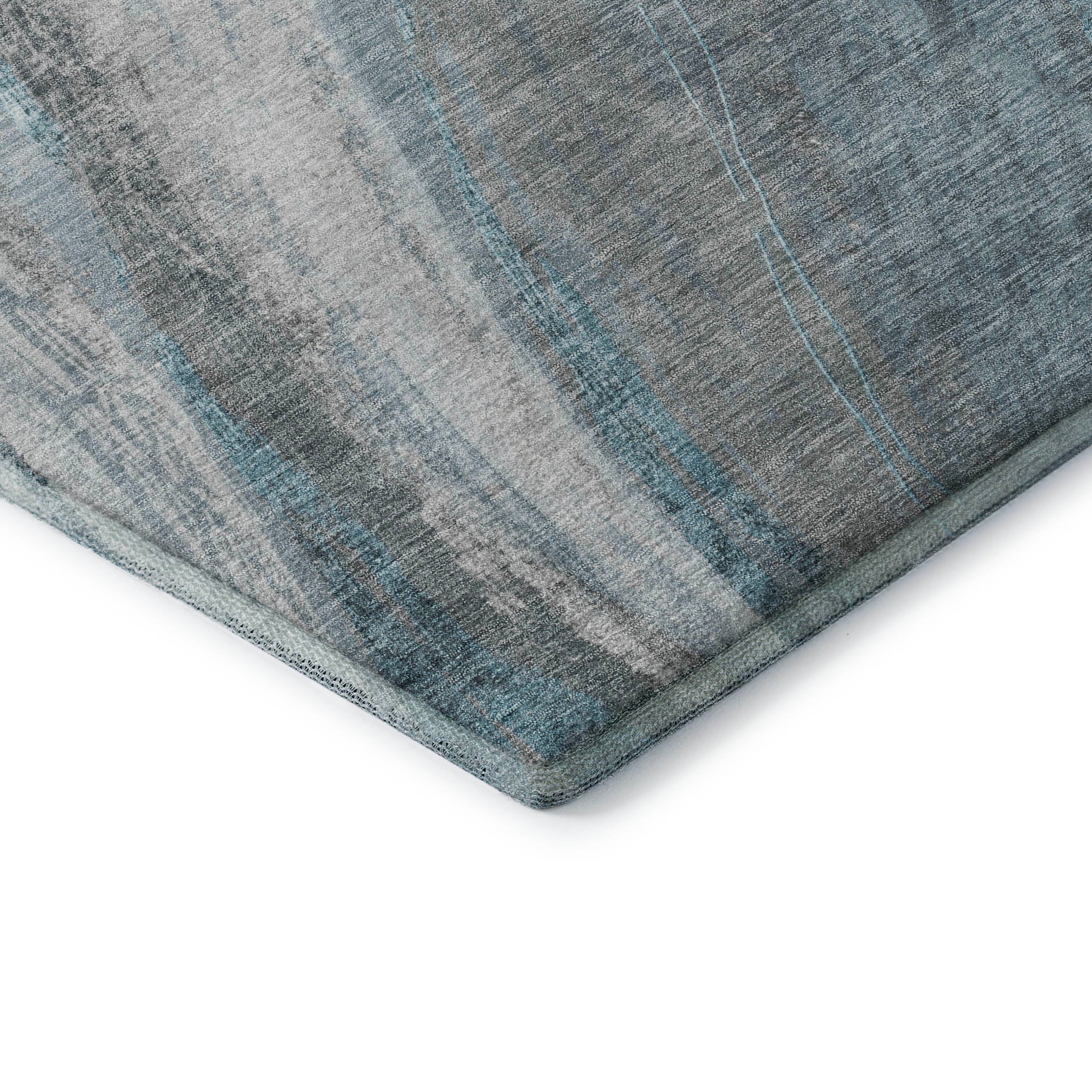 Kyoto Machine Washable Transitional Teal Rug 1'8" x 2'6" #shape_Rectangle