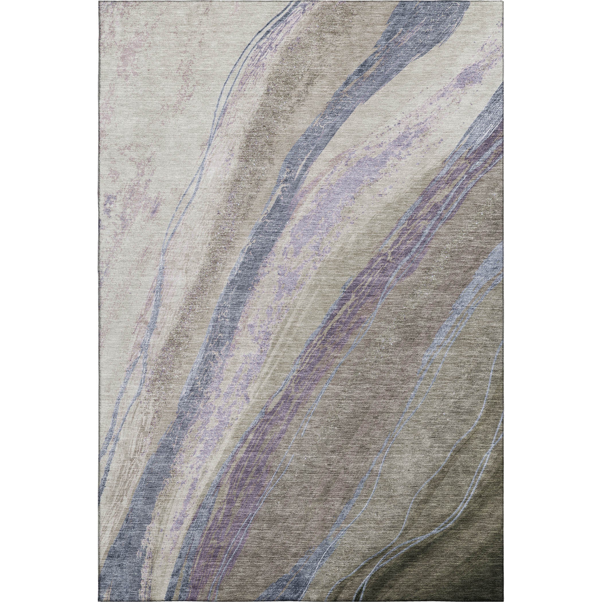 Florence Machine Washable Transitional Mocha Brown Rug 2'6" x 3'10" #shape_Rectangle