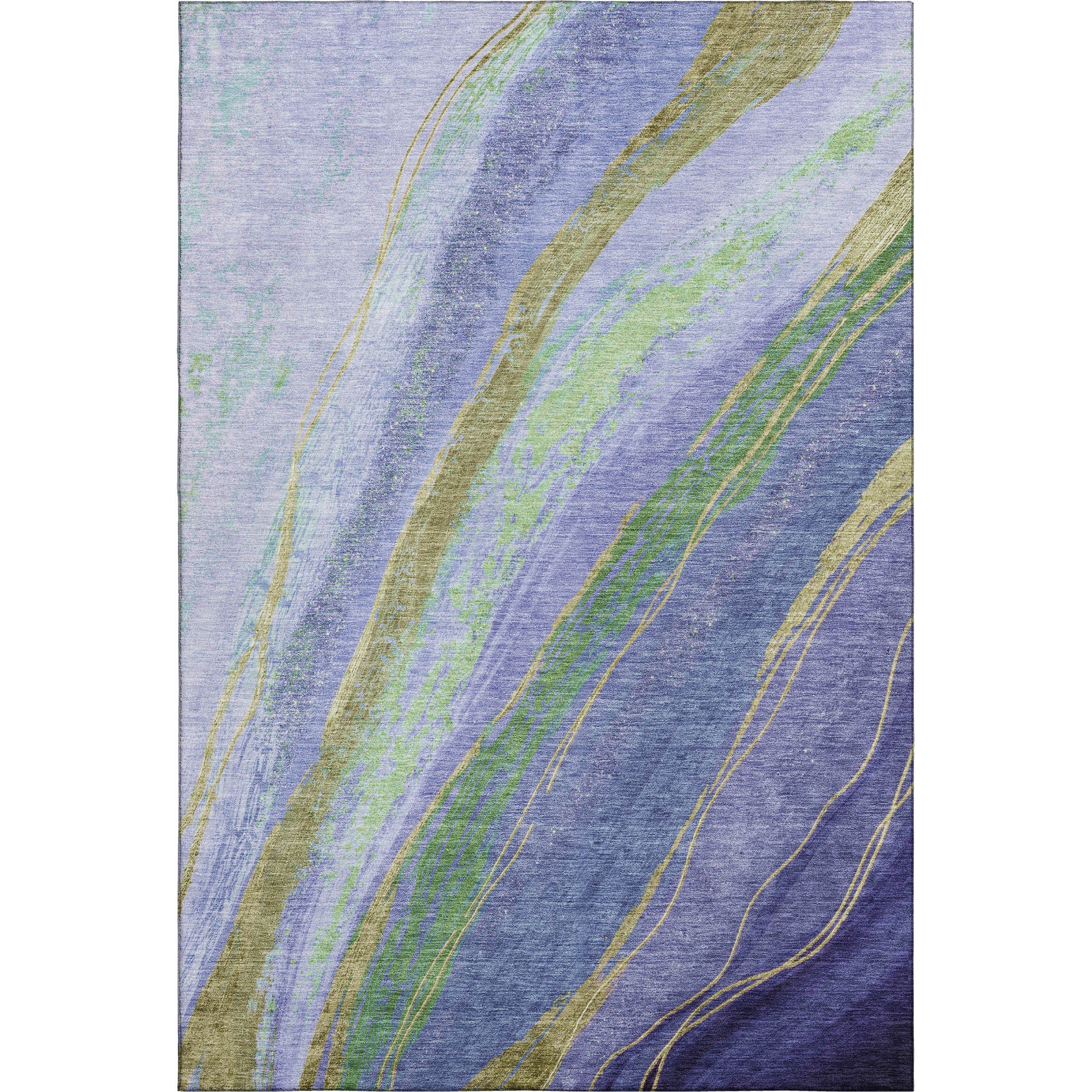 Florence Machine Washable Transitional Purple Rug 2'6" x 3'10" #shape_Rectangle