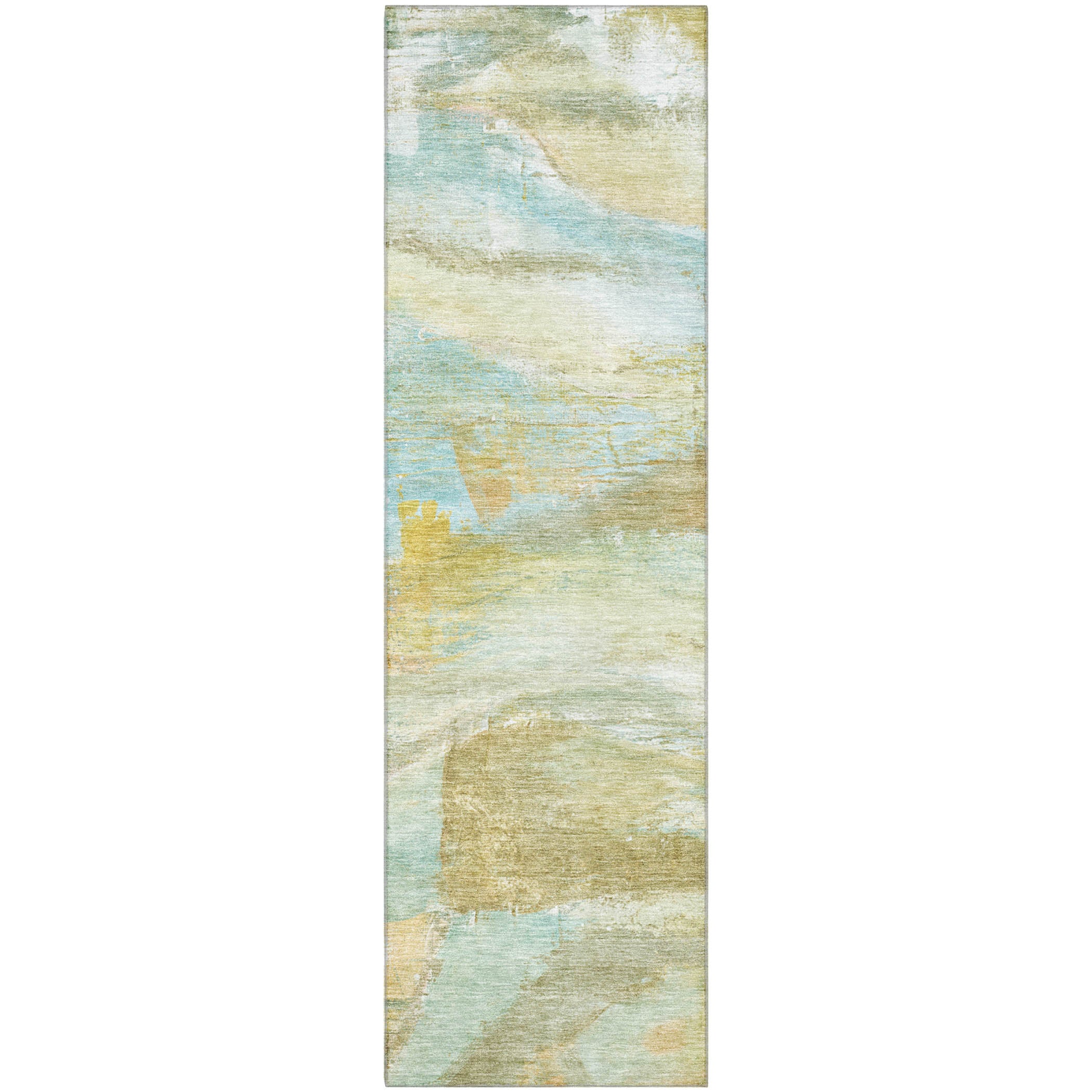Lima Machine Washable Transitional Beige Brown Rug 2'3" x 7'6" #shape_Runner