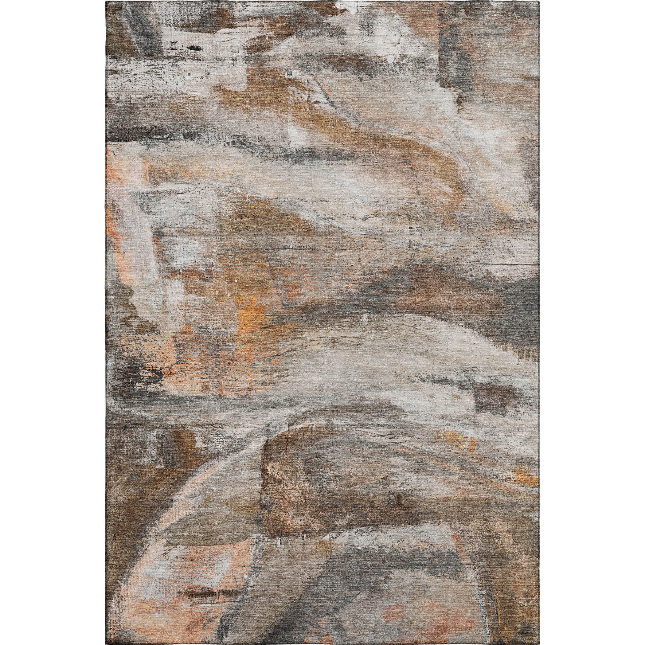Lima Machine Washable Transitional Brown Rug 2'6" x 3'10" #shape_Rectangle