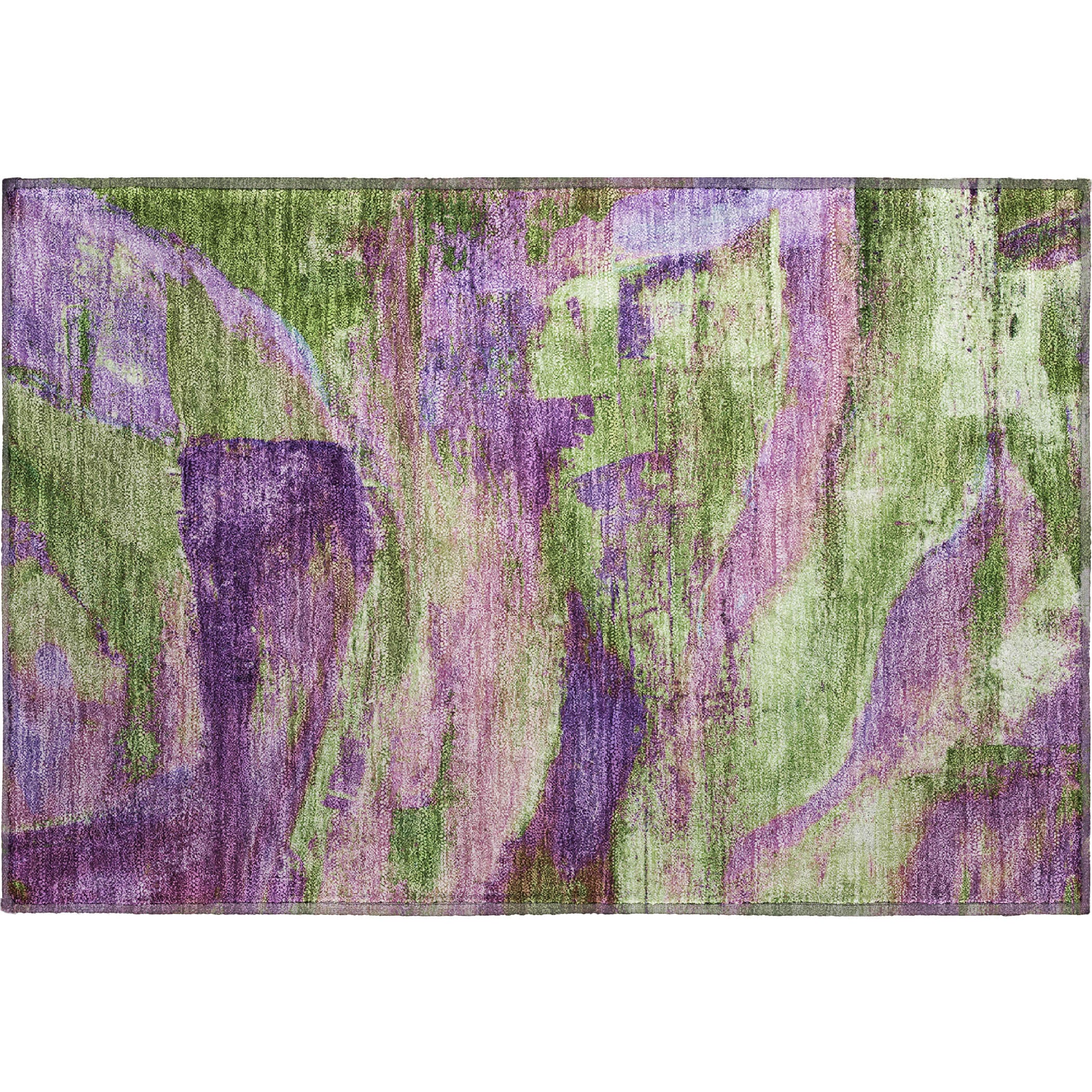 Cartagena Machine Washable Transitional Purple Rug 1'8" x 2'6" #shape_Rectangle