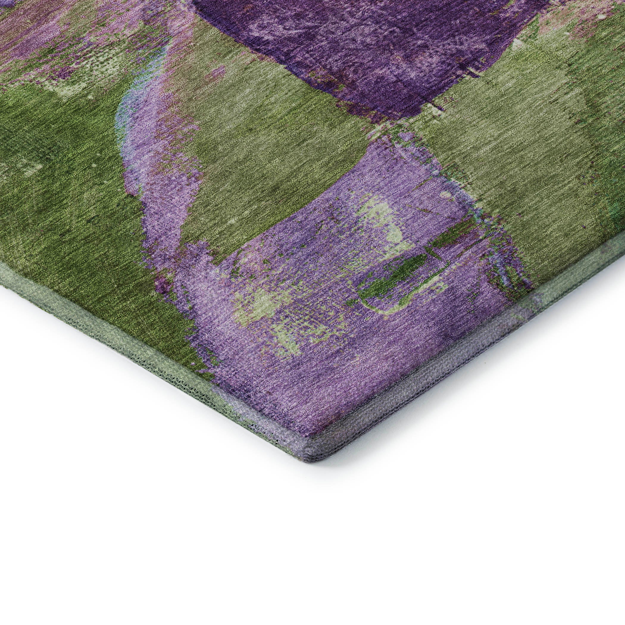 Cartagena Machine Washable Transitional Purple Rug 1'8" x 2'6" #shape_Rectangle