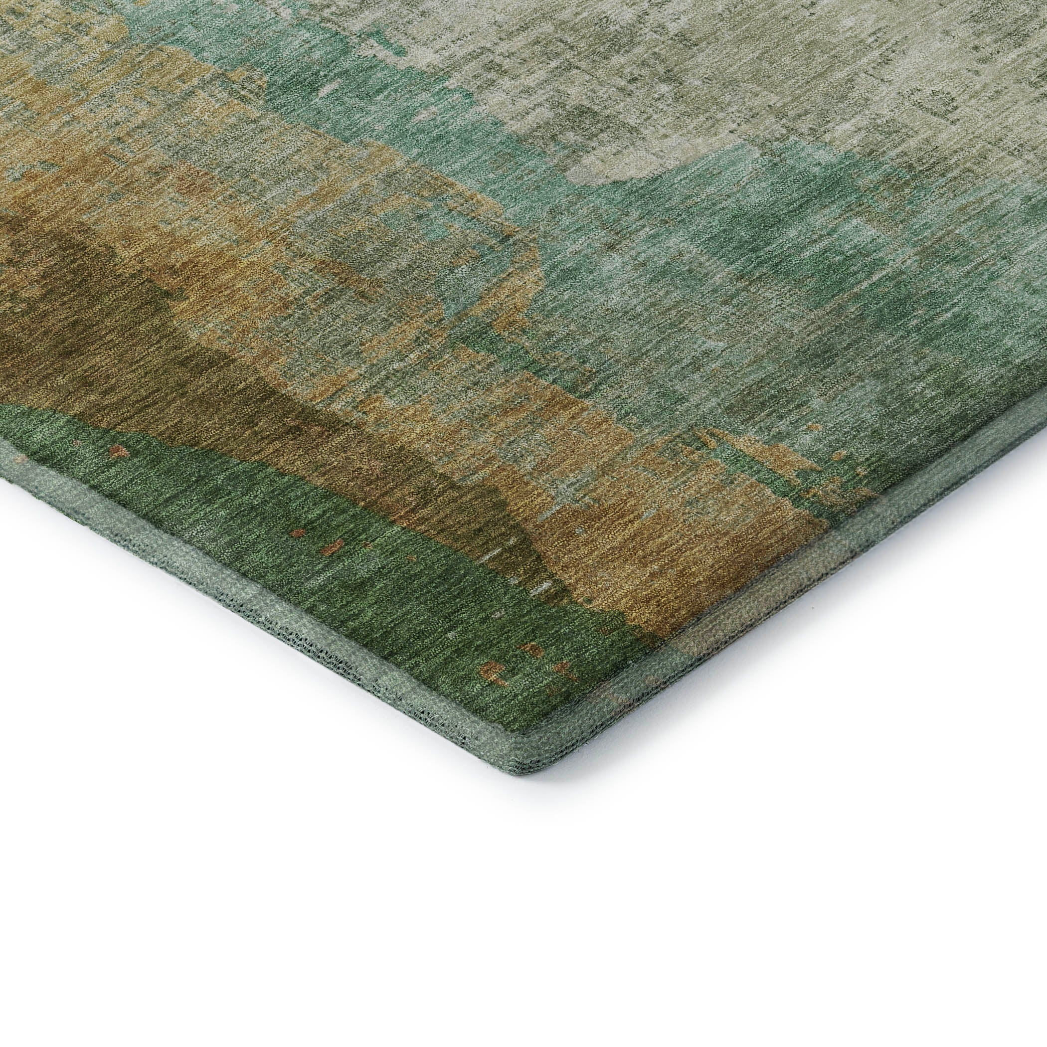 Rome Machine Washable Transitional Aloe Green Rug 1'8" x 2'6" #shape_Rectangle
