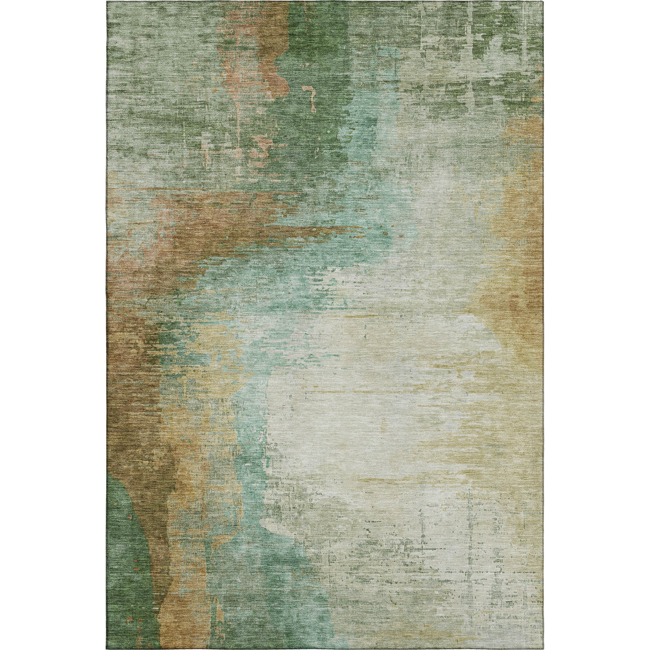 Rome Machine Washable Transitional Aloe Green Rug 2'6" x 3'10" #shape_Rectangle