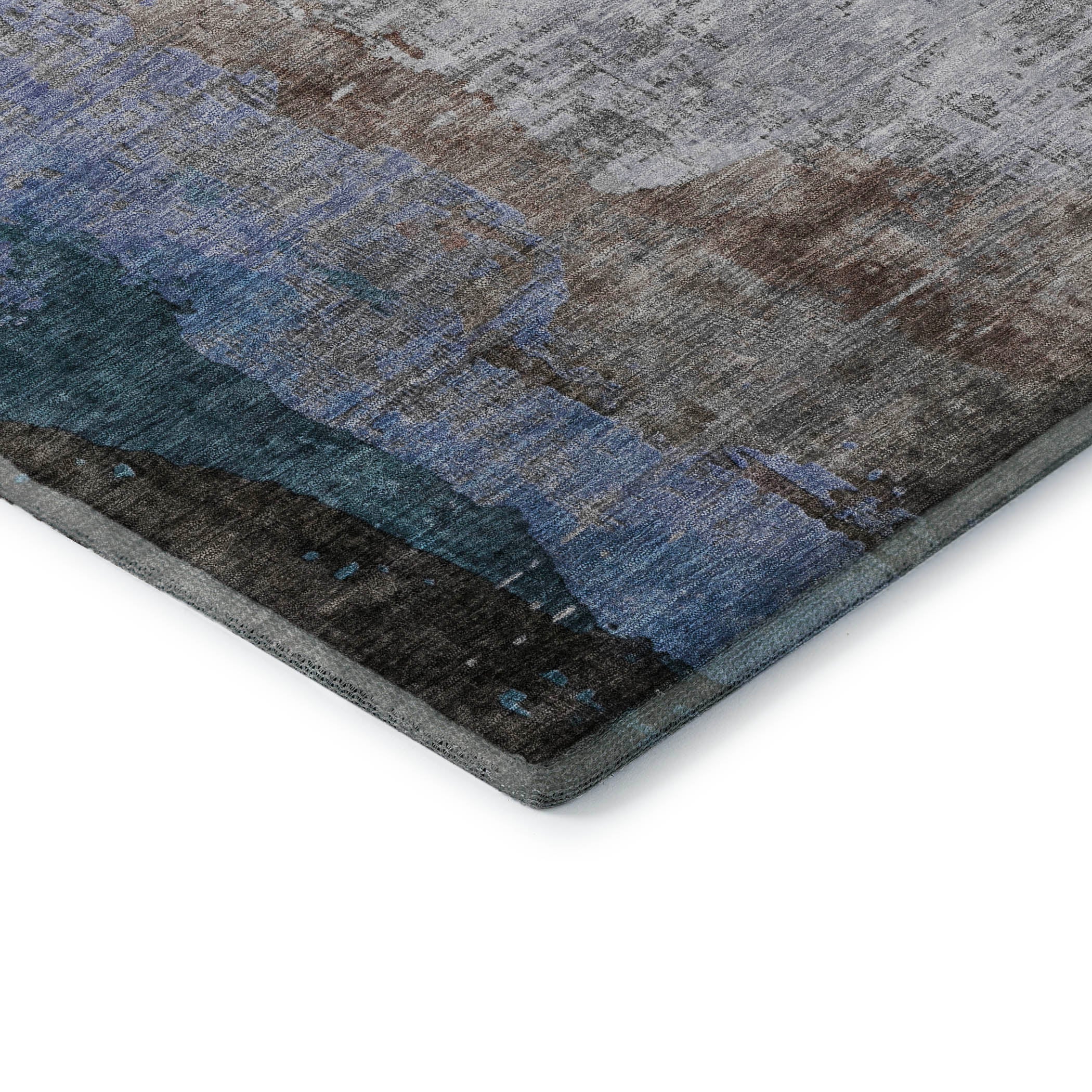 Rome Machine Washable Transitional Brown Rug 1'8" x 2'6" #shape_Rectangle