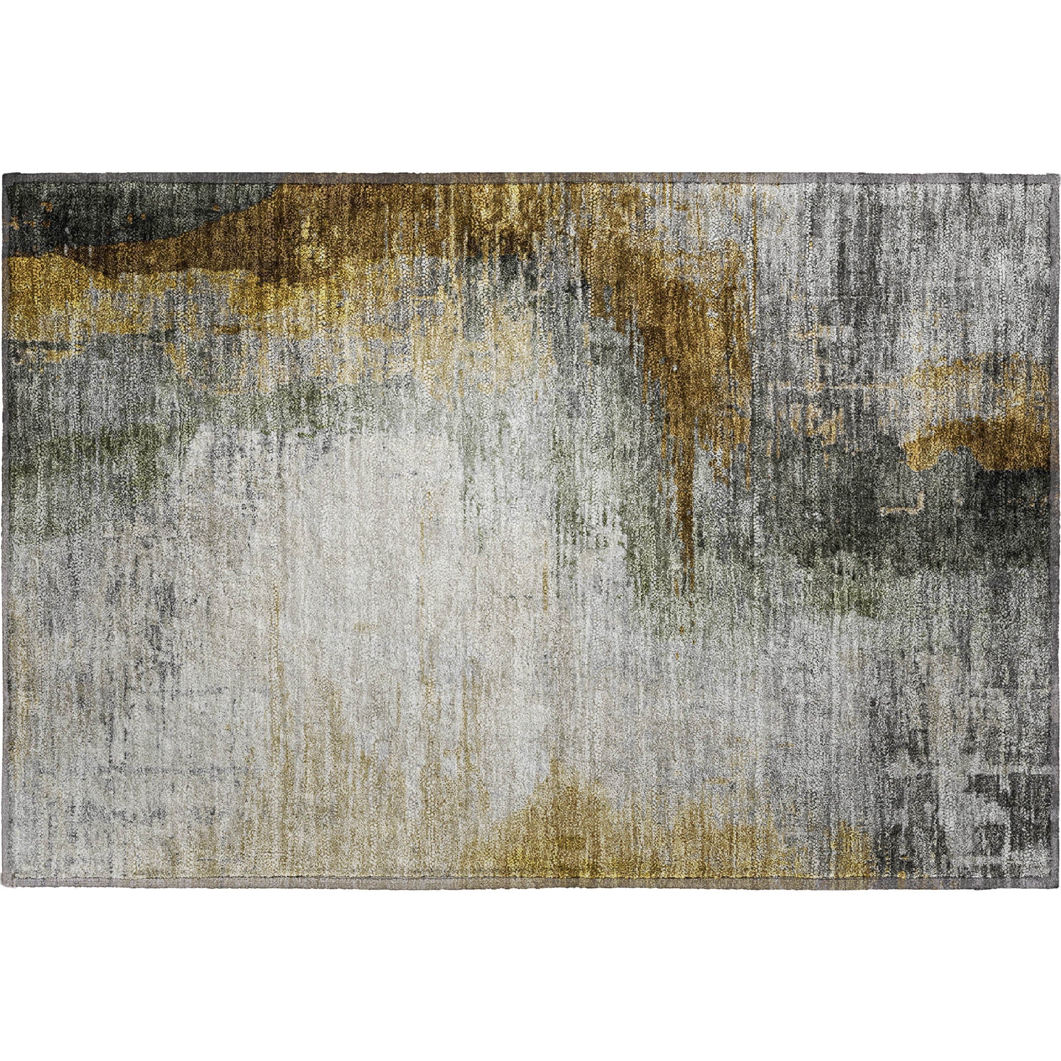 Rome Machine Washable Transitional Chocolate Brown Rug 1'8" x 2'6" #shape_Rectangle