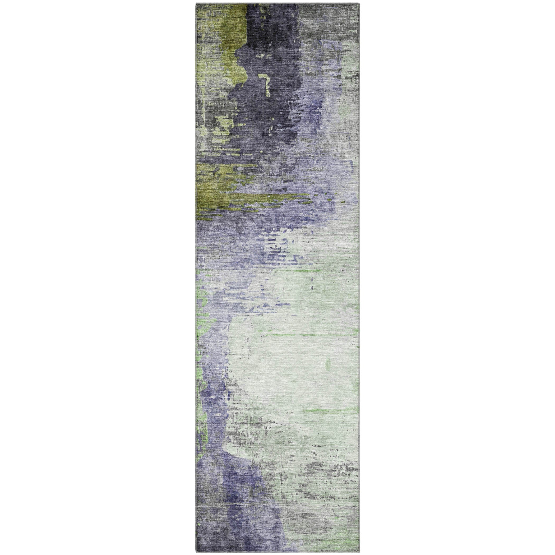 Rome Machine Washable Transitional Plum Purple Rug 2'3" x 7'6" #shape_Runner