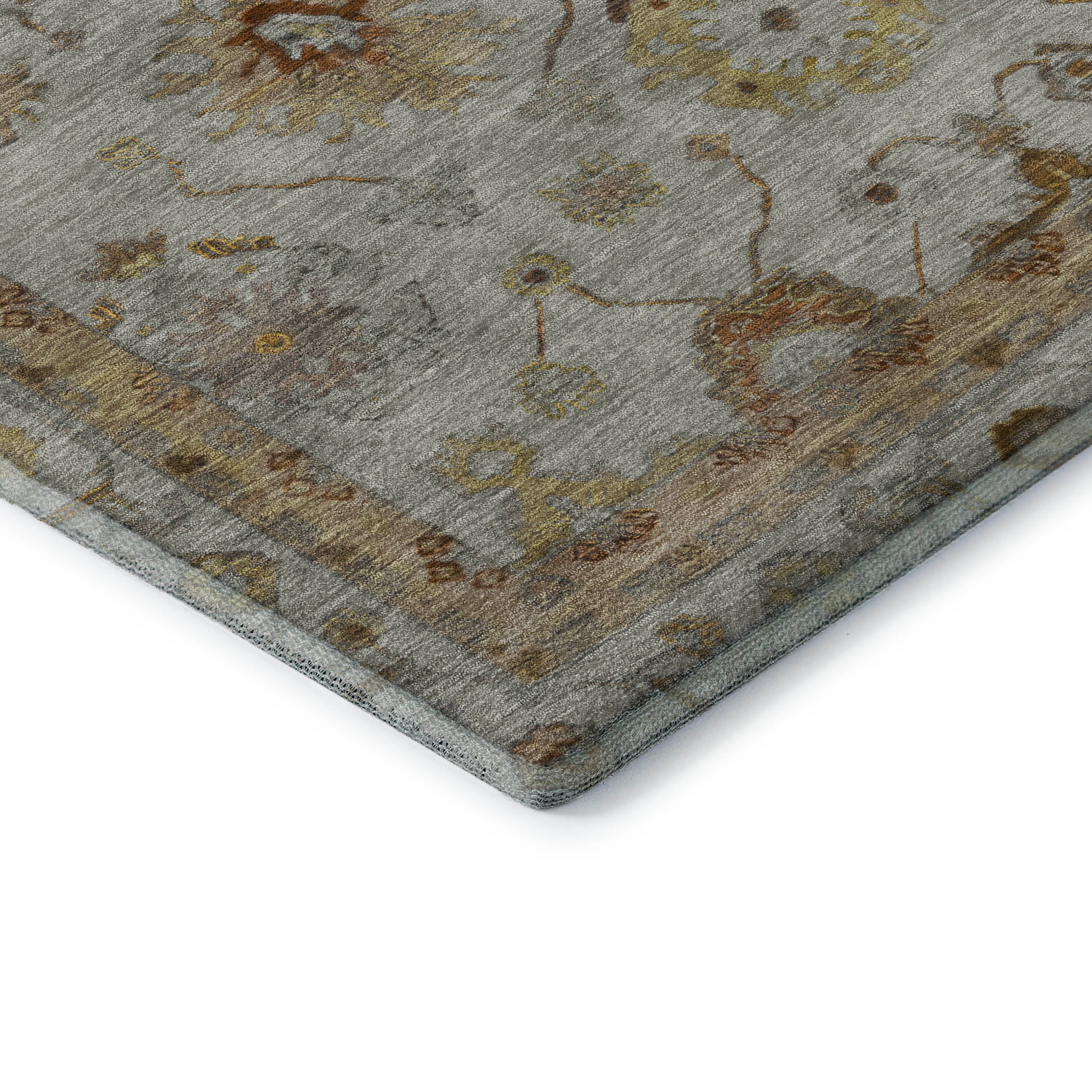 Ghent Machine Washable Traditional Taupe Brown Rug 1'8" x 2'6" #shape_Rectangle