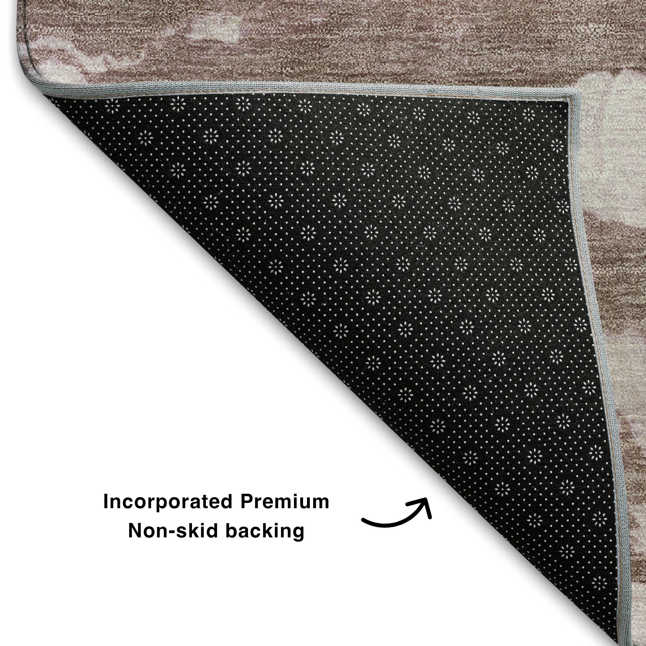 Queenstown Machine Washable Transitional Brown Rug 1'8" x 2'6" #shape_Rectangle