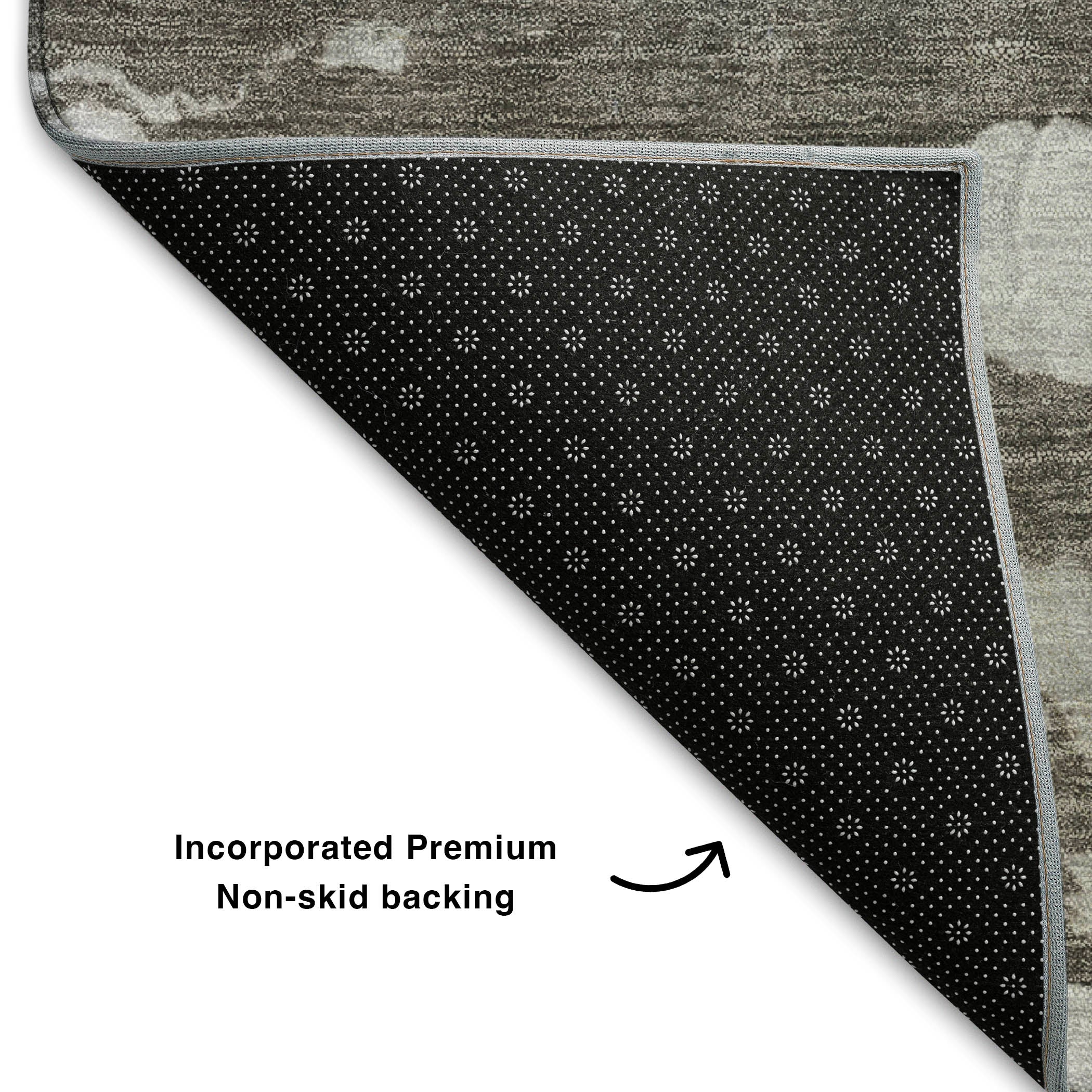 Queenstown Machine Washable Transitional Pewter Gray Rug 1'8" x 2'6" #shape_Rectangle