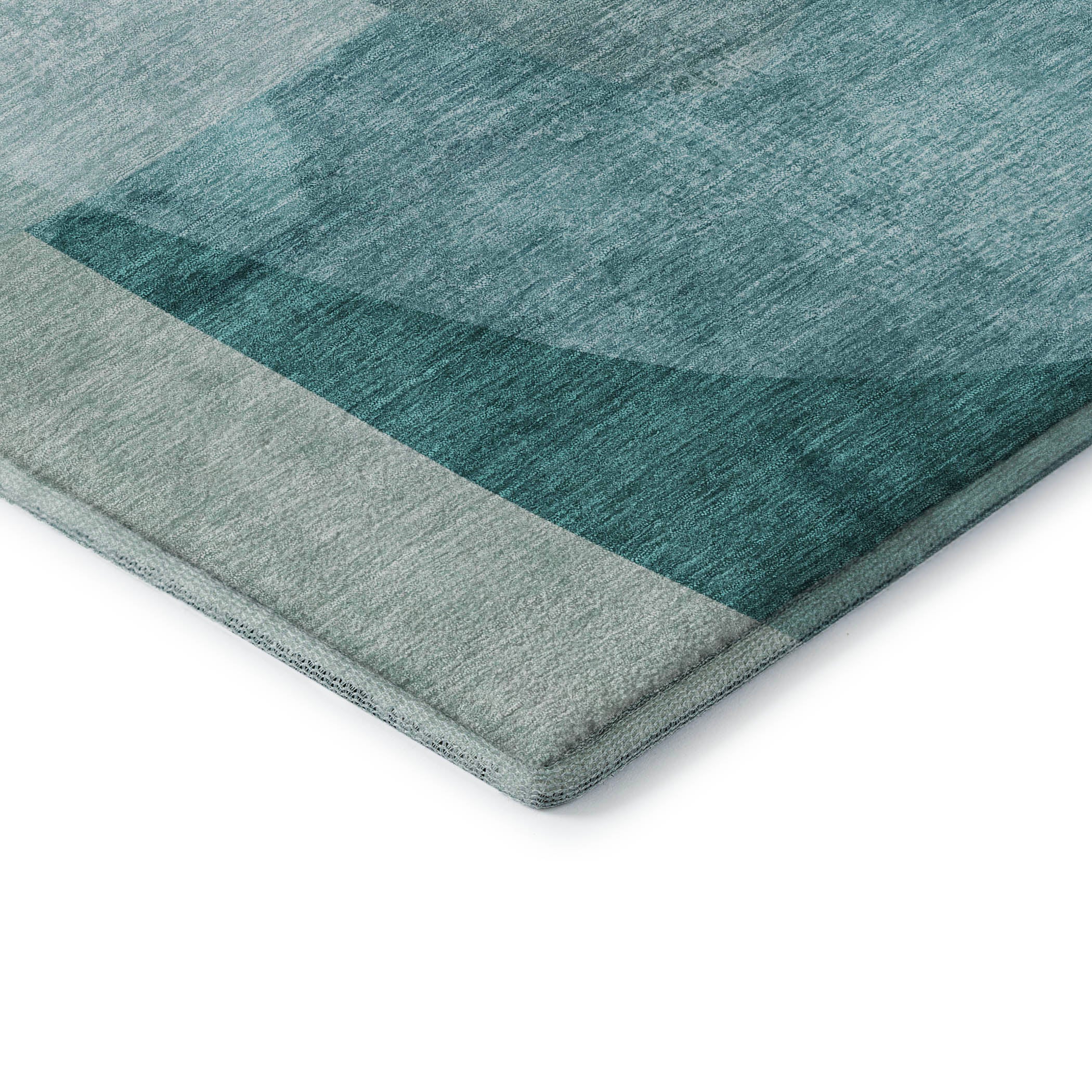 Valletta Machine Washable Transitional Teal Rug 1'8" x 2'6" #shape_Rectangle