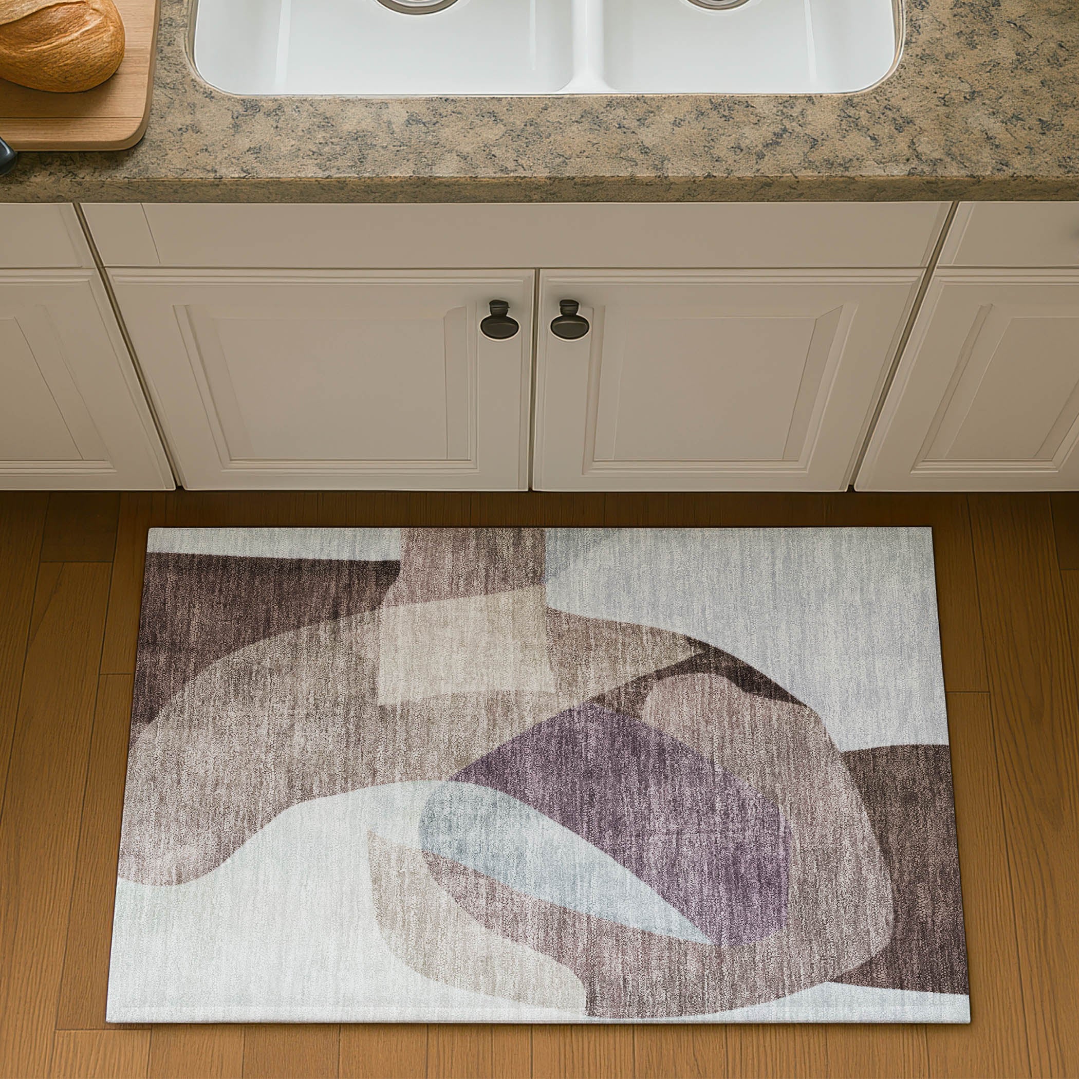 Antigua Machine Washable Transitional Brown Rug 1'8" x 2'6" #shape_Rectangle