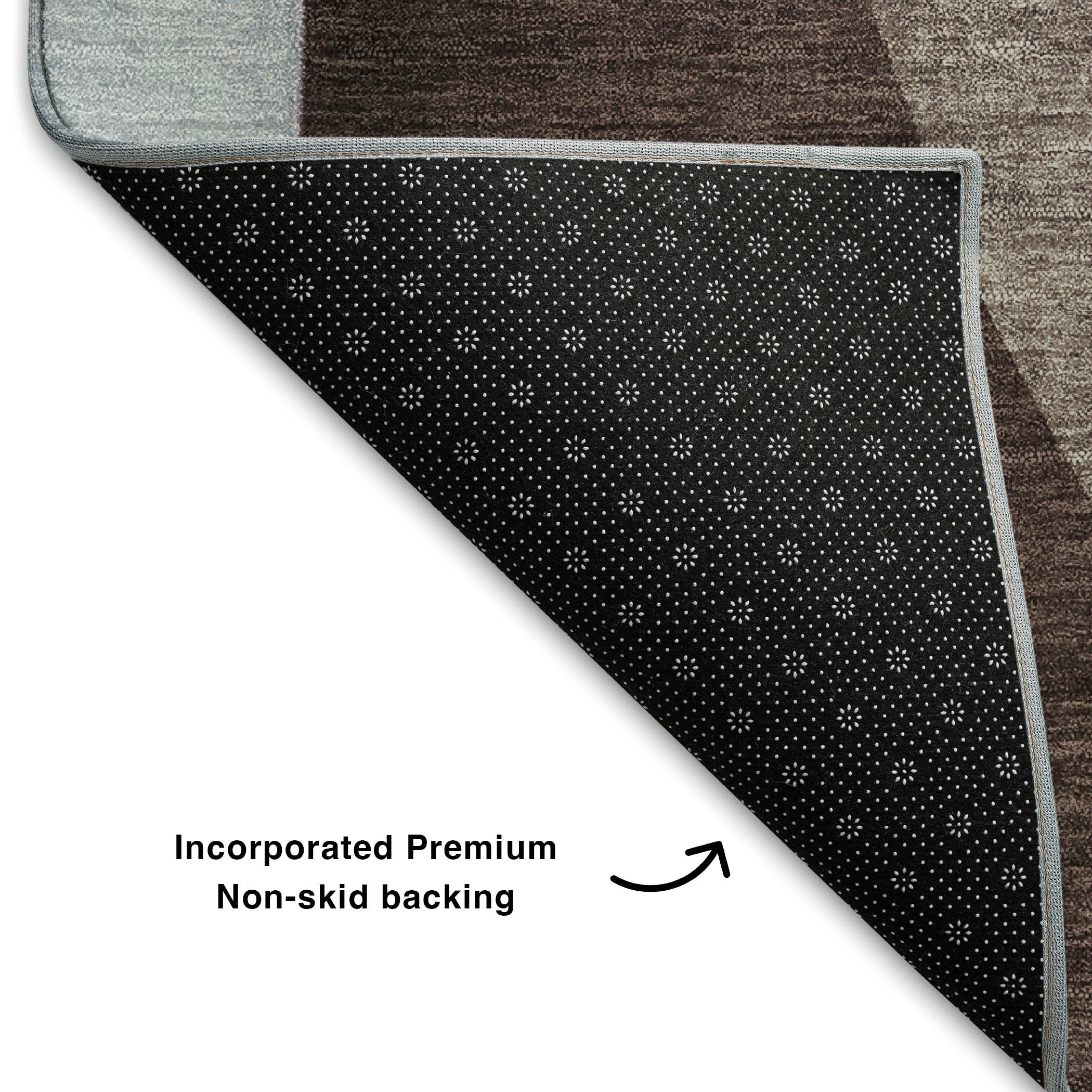 Antigua Machine Washable Transitional Brown Rug 1'8" x 2'6" #shape_Rectangle