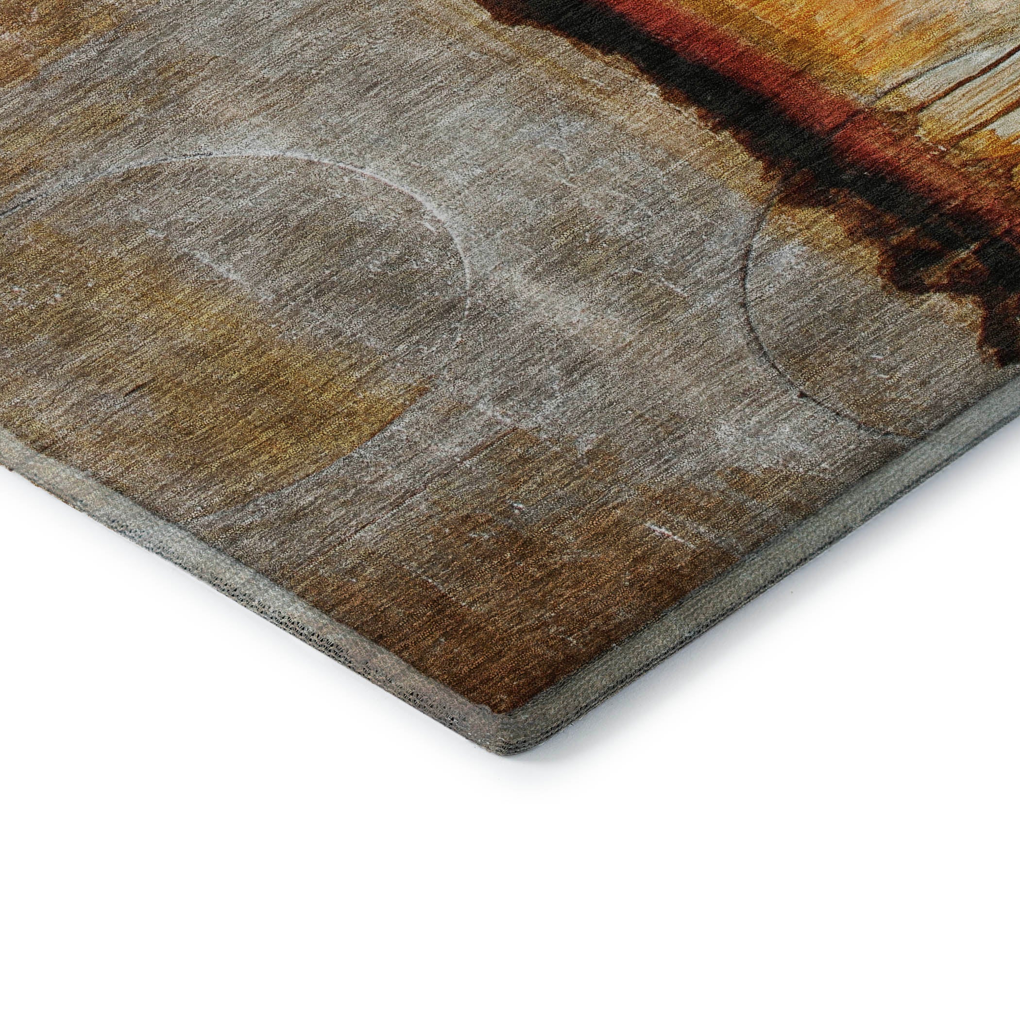 Rome Machine Washable Transitional Paprika Orange Rug 1'8" x 2'6" #shape_Rectangle
