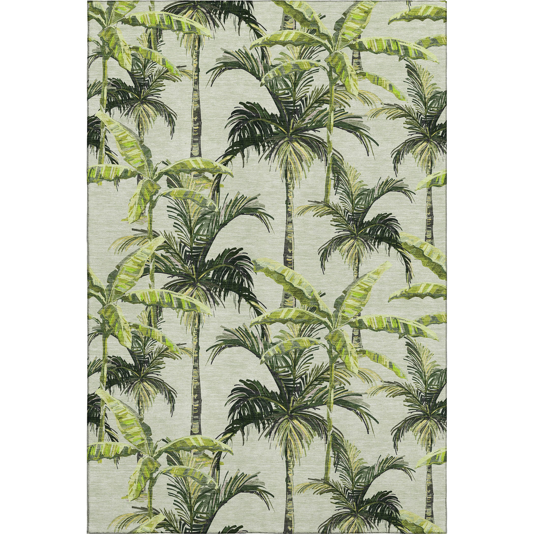 Sintra Machine Washable Tropical Green Rug 2'6" x 3'10" #shape_Rectangle